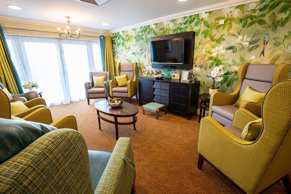 Communal Lounge at Dashwood Manor Care Home in Basingstoke, Hampshire