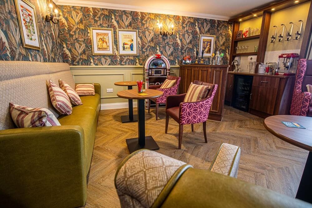 Bar at Dashwood Manor Care Home in Basingstoke, Hampshire