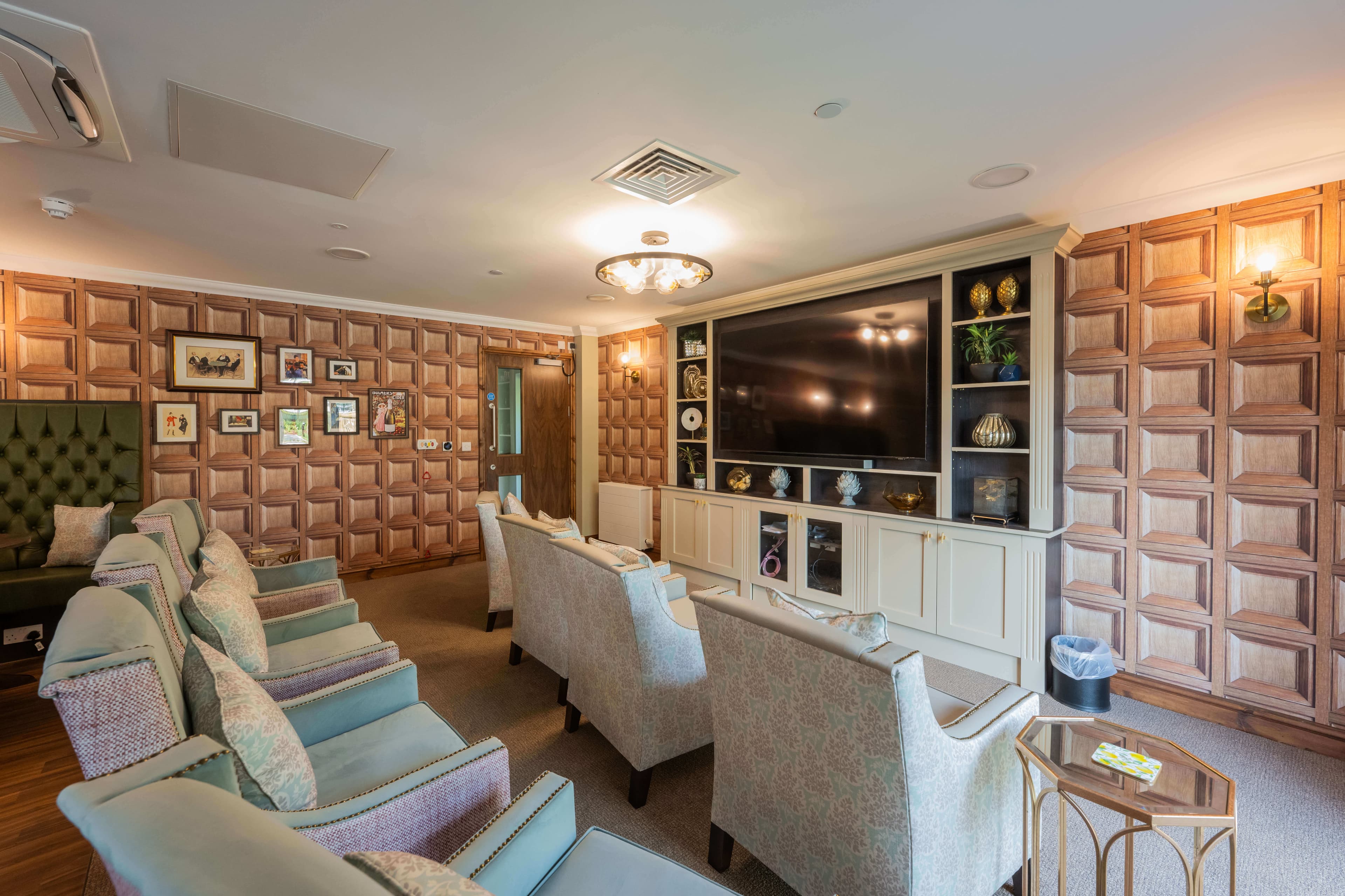 Cinema room of Llys Herbert in Cardiff, Wales