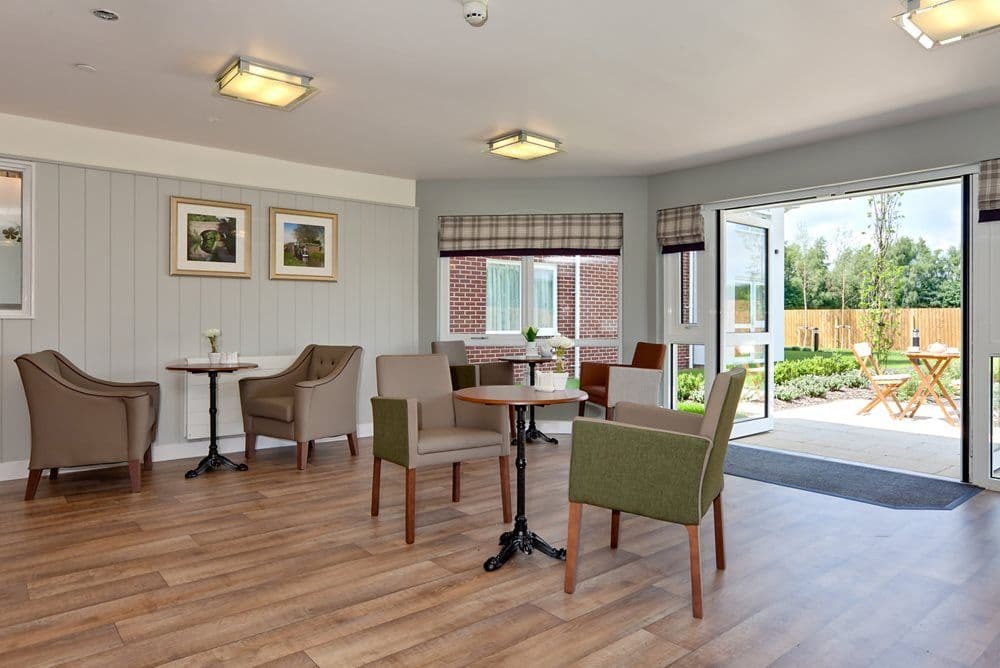 Communal area of Mildenhall Lodge in Mildenhall, Bury Saint Edmunds, Suffolk