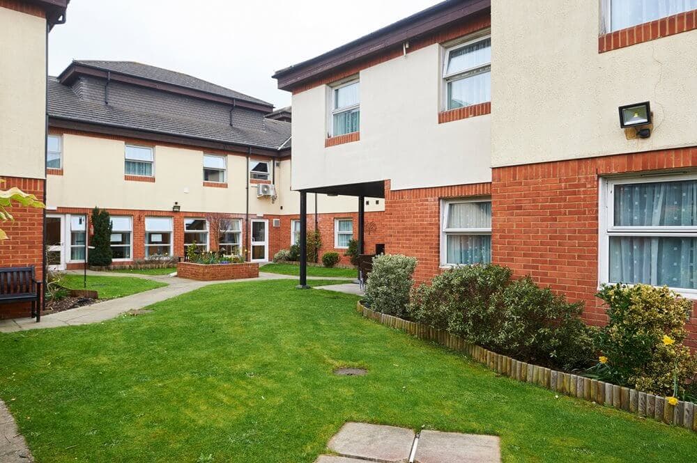 Garden at Whitebourne Care Home in Frimley, Surrey