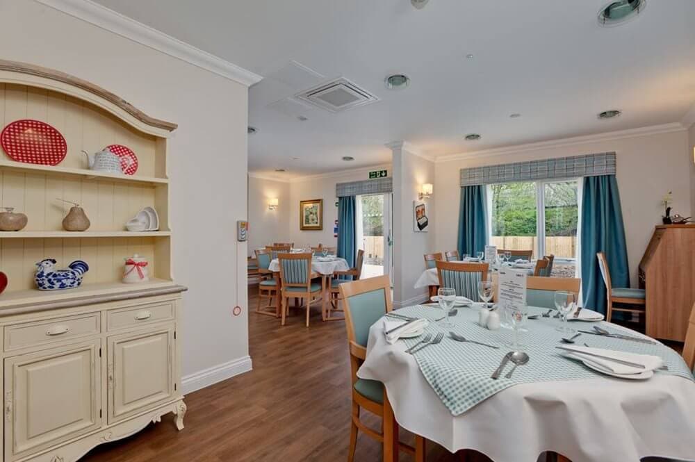 Dining Room at Winchcombe Place Care Home in Newbury, West Berkshire