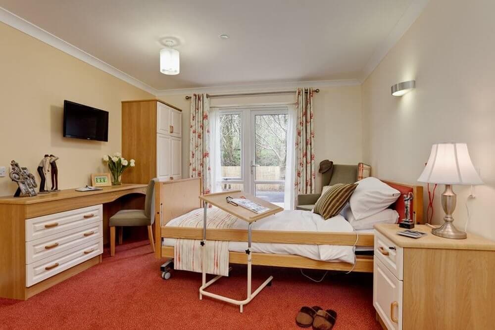 Bedroom at Winchcombe Place Care Home in Newbury, West Berkshire