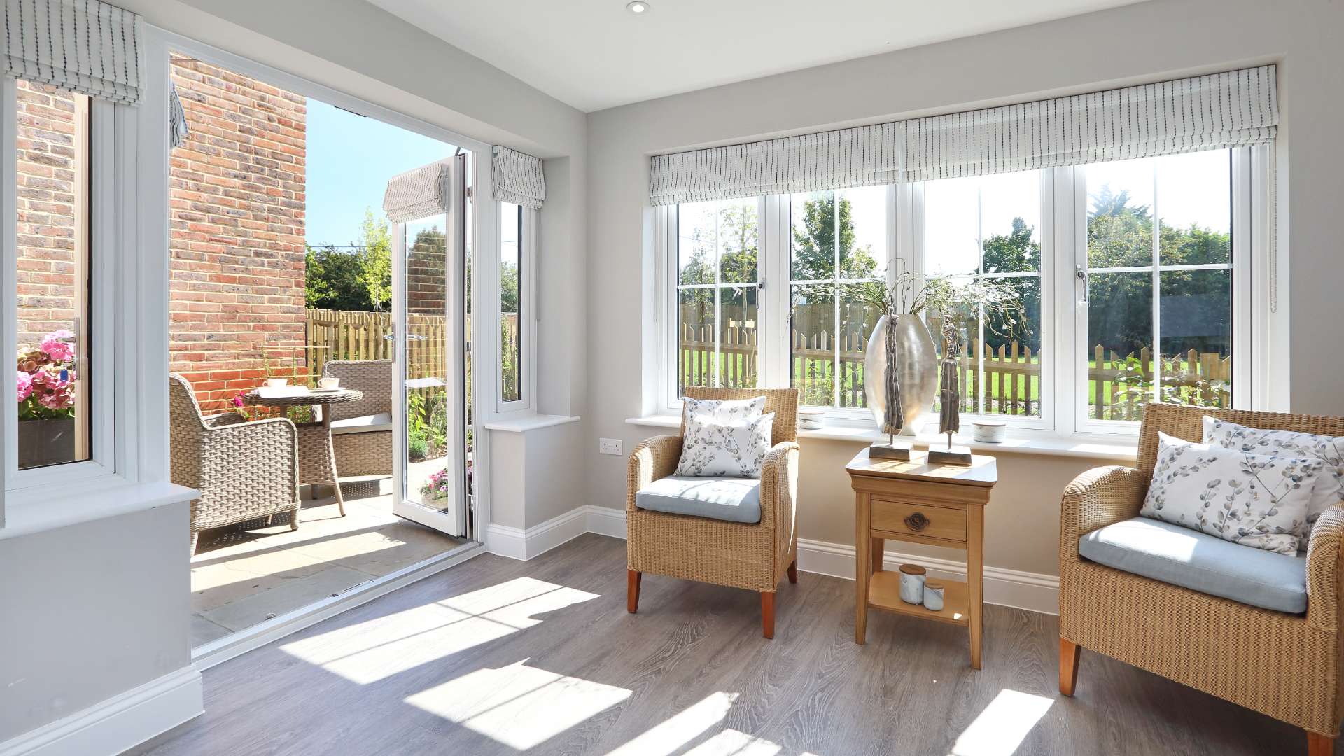 Sun lounge in Castle Gardens retirement development in Watlington, Oxfordshire
