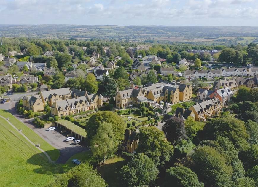 Exterior of Newlands of Stow in Stow-on-the-Wold, Gloucestershire