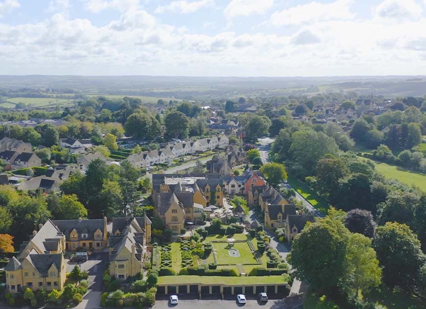 Exterior of Newlands of Stow in Stow-on-the-Wold, Gloucestershire