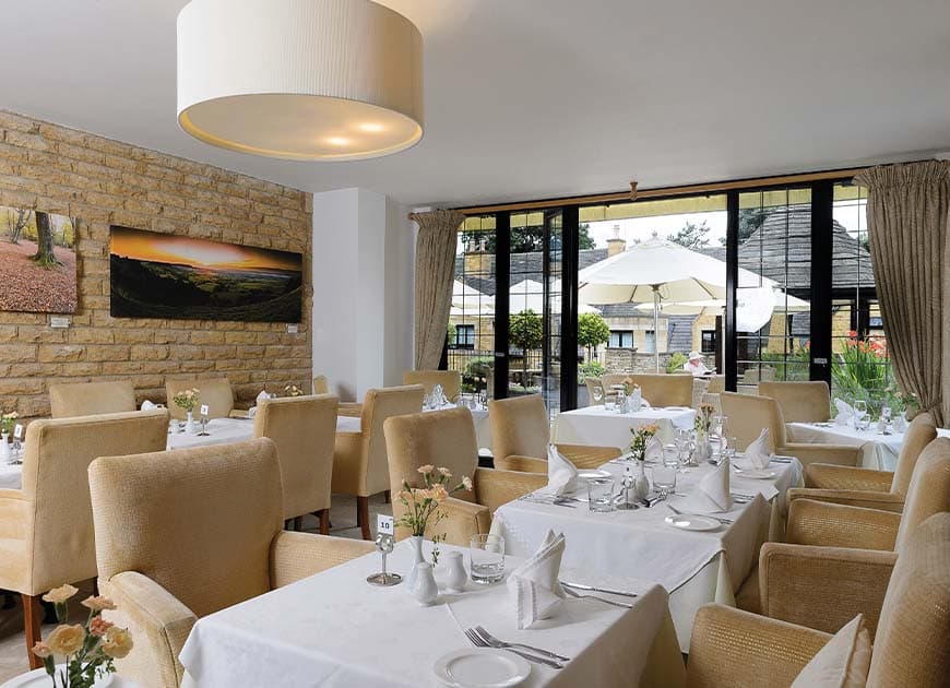 Dining room of Newlands of Stow in Stow-on-the-Wold, Gloucestershire