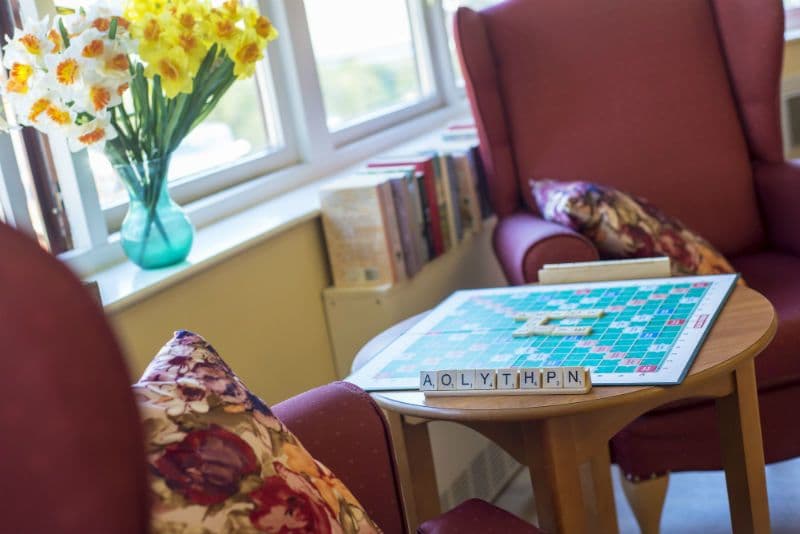 Lounge of Catherine Court care home in High Wycombe, Buckinghamshire