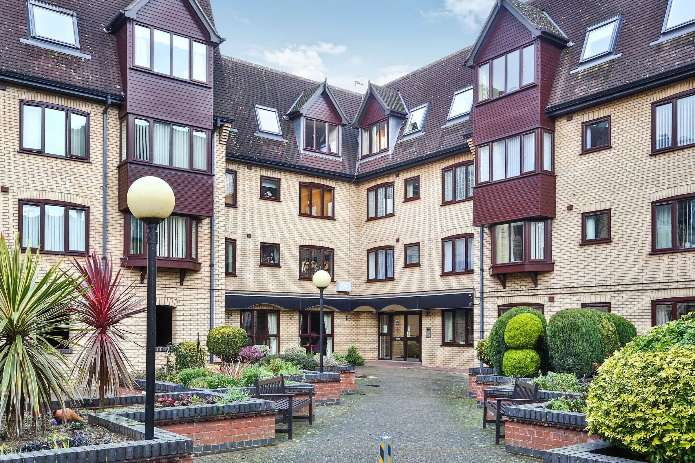 Exterior of Cavendish Court retirement development in Norwich, Norfolk