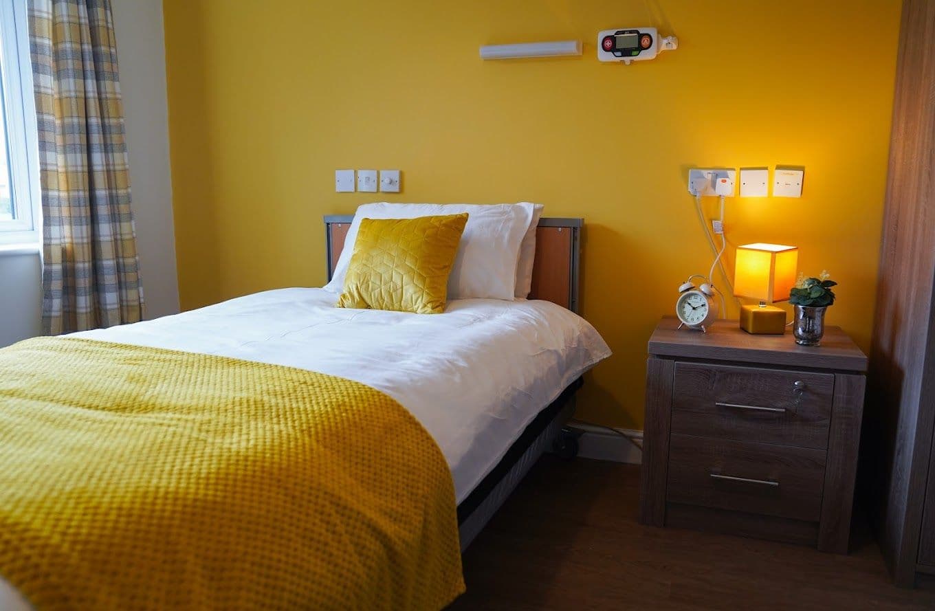 Bedroom at Cedar Court Care Home in Seaham, County of Durham