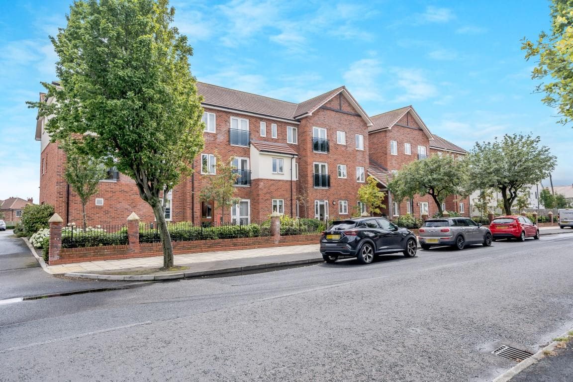 Exterior of Charlotte Court Retirement Development in Ainsdale, Southport