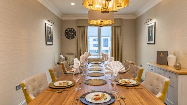 Dining Room at Chartwell Manor Care Home in Aylesbury, Buckinghamshire