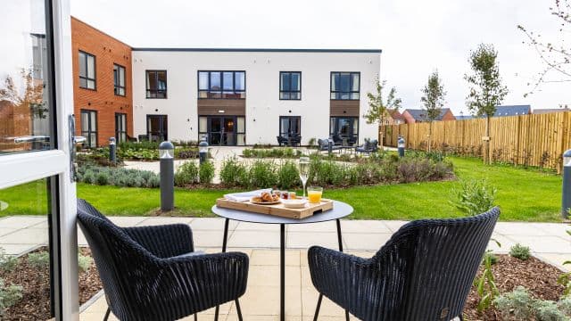 Garden at Chartwell Manor Care Home in Aylesbury, Buckinghamshire