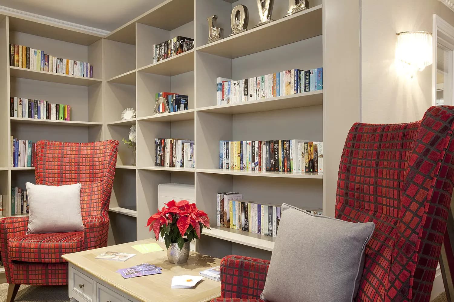 Library at Cherry Wood Grange Care Home in Chelmsford, Essex