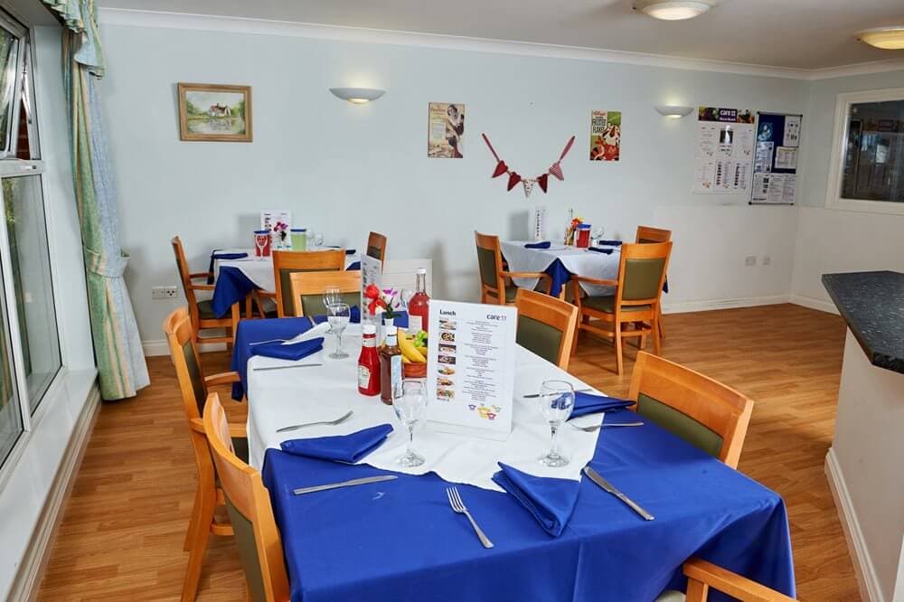 Dining area of Clara Court care home in Maidenhead, Berkshire