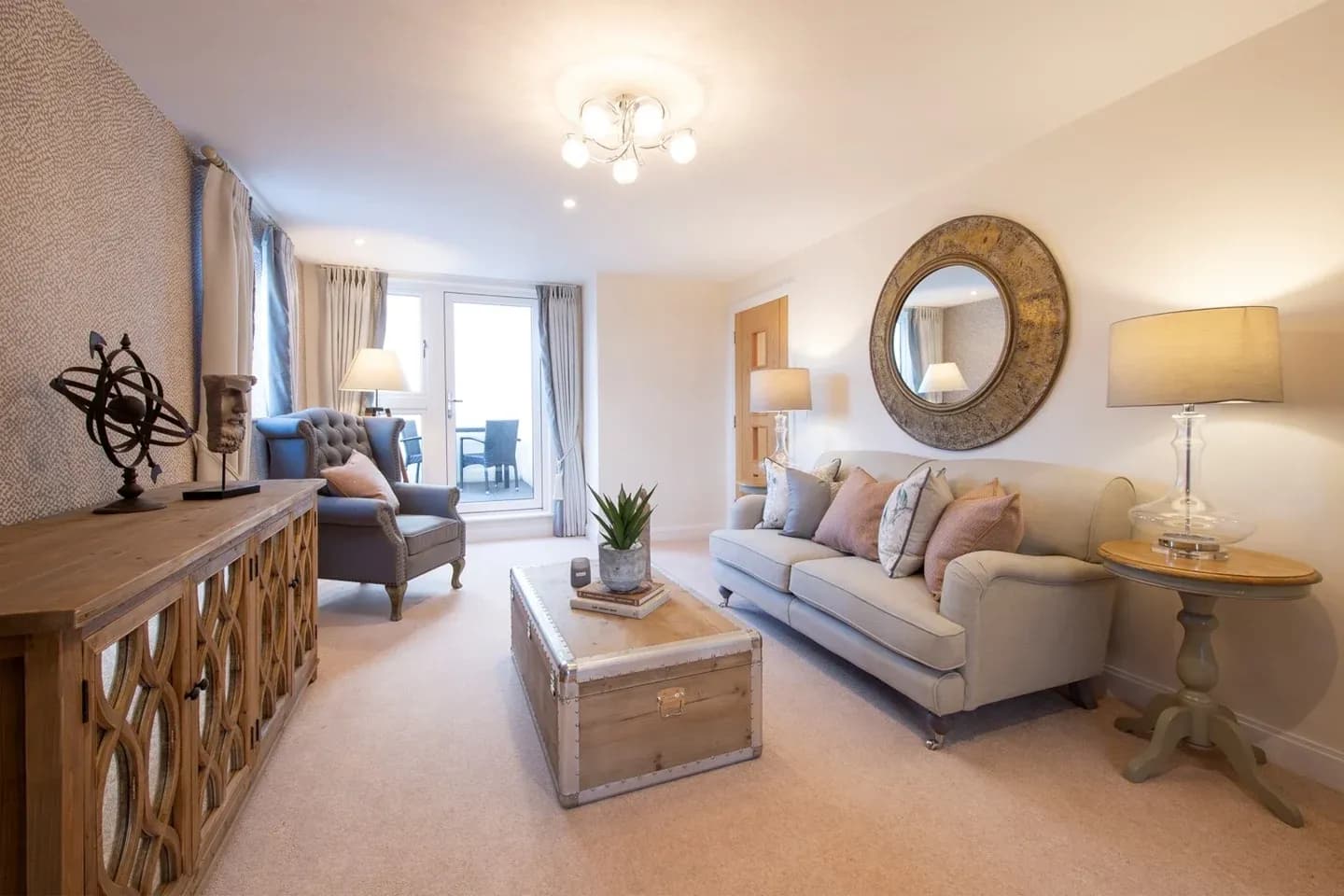 Living Room at Clarendon House Retirement Development in Poole, Dorset