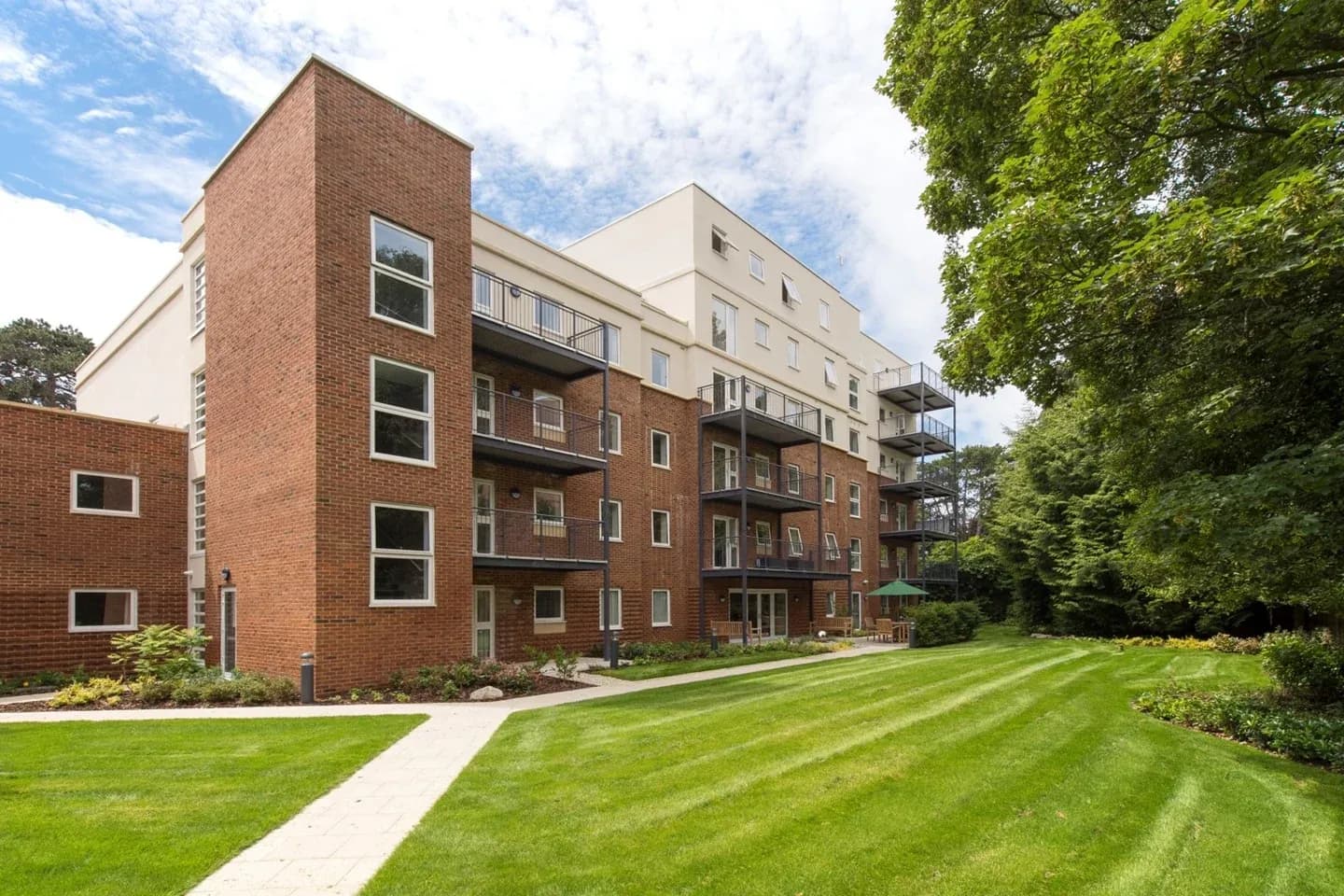 Exterior of Clarendon House Retirement Development in Poole, Dorset