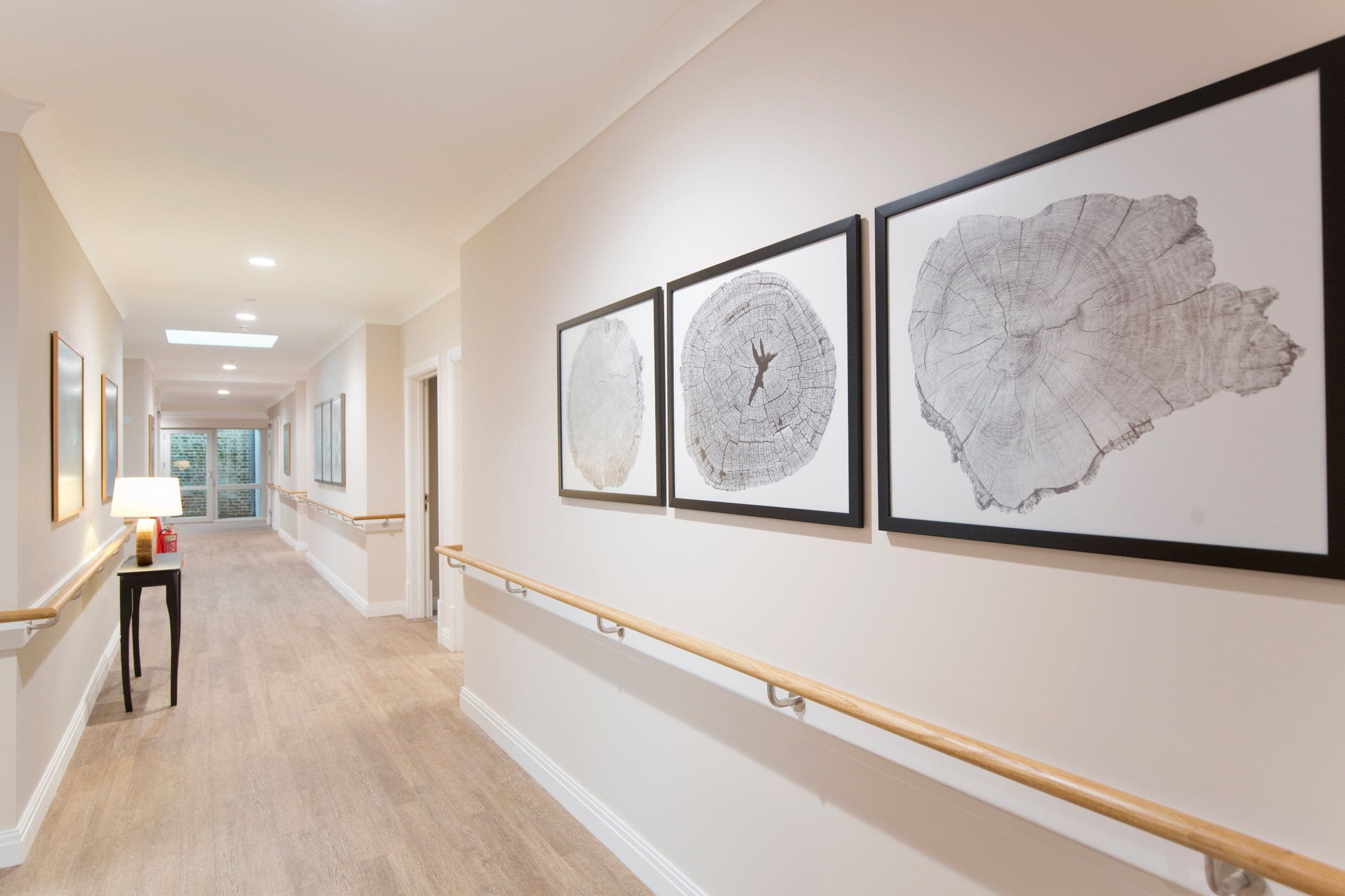 Hallway at Clarendon Lodge Care Home, Rickmansworth, Hertfordshire