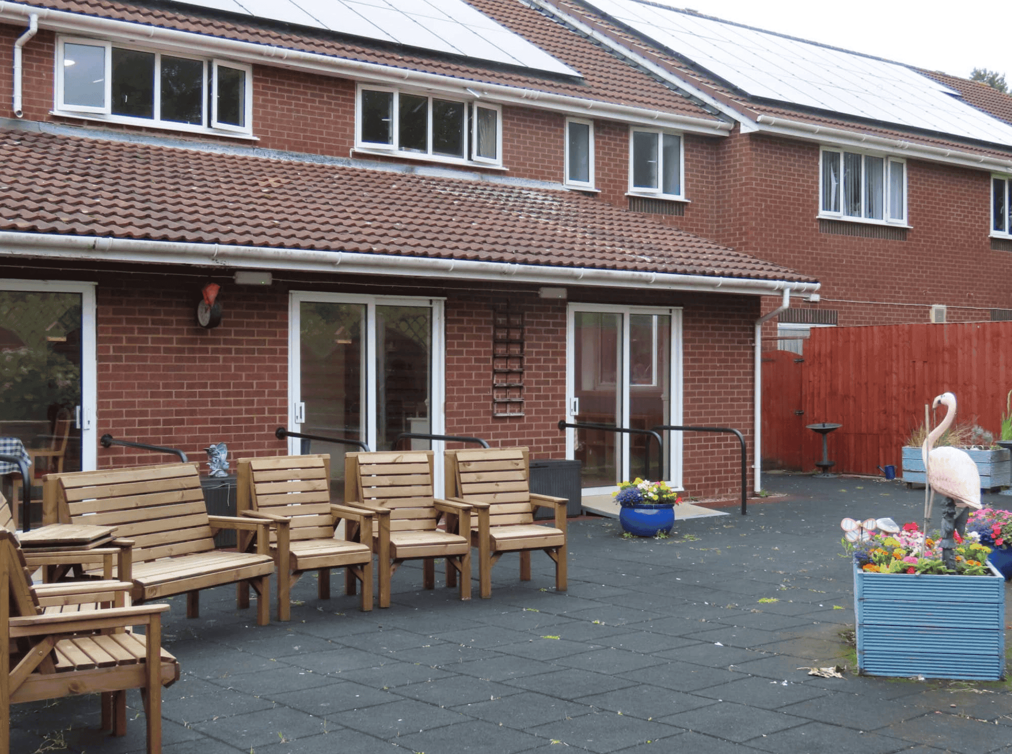 Garden of Courtfield Lodge in Ormskirk, Lancashire