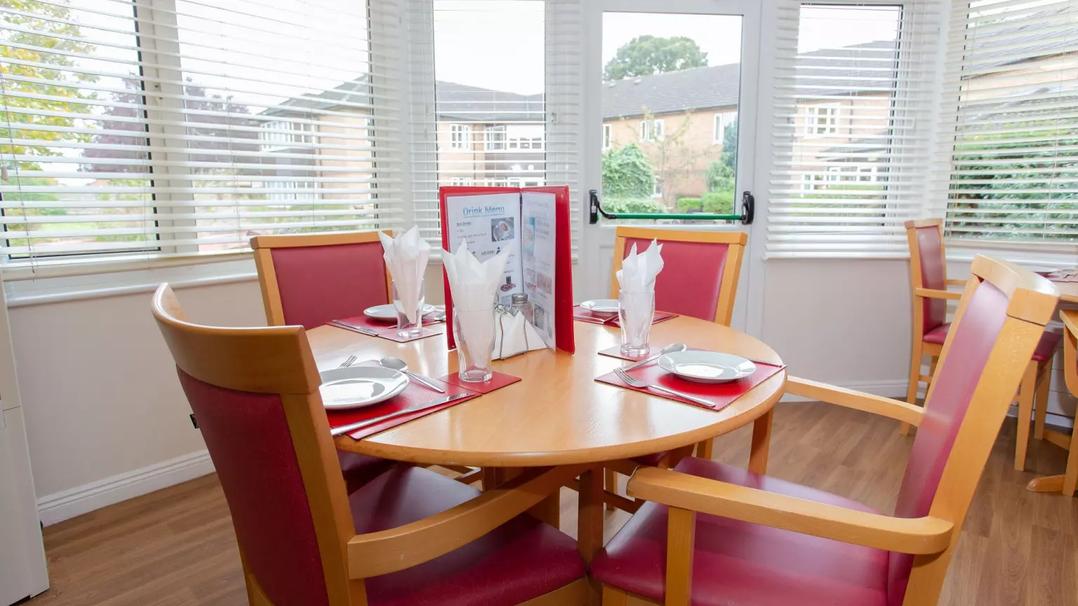 Dining area of Courtland Lodge care home in Watford, Hertfordshire