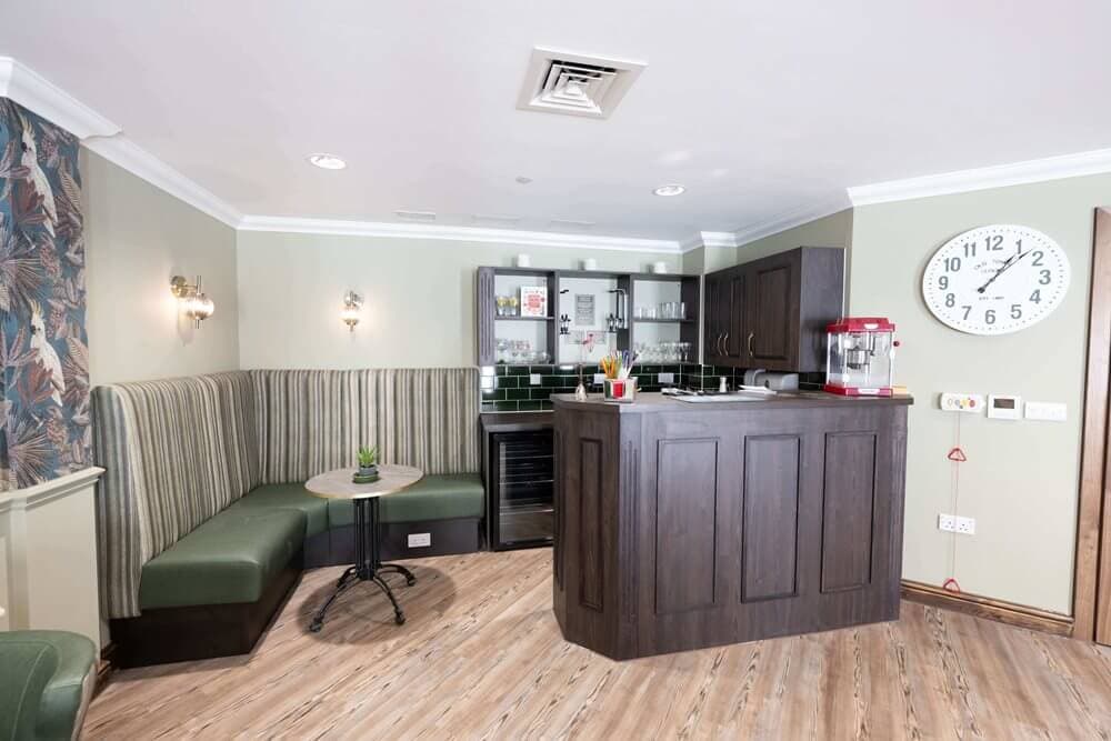 Bar at Cuttlebrook Hall Care Home in Thame, Oxfordshire