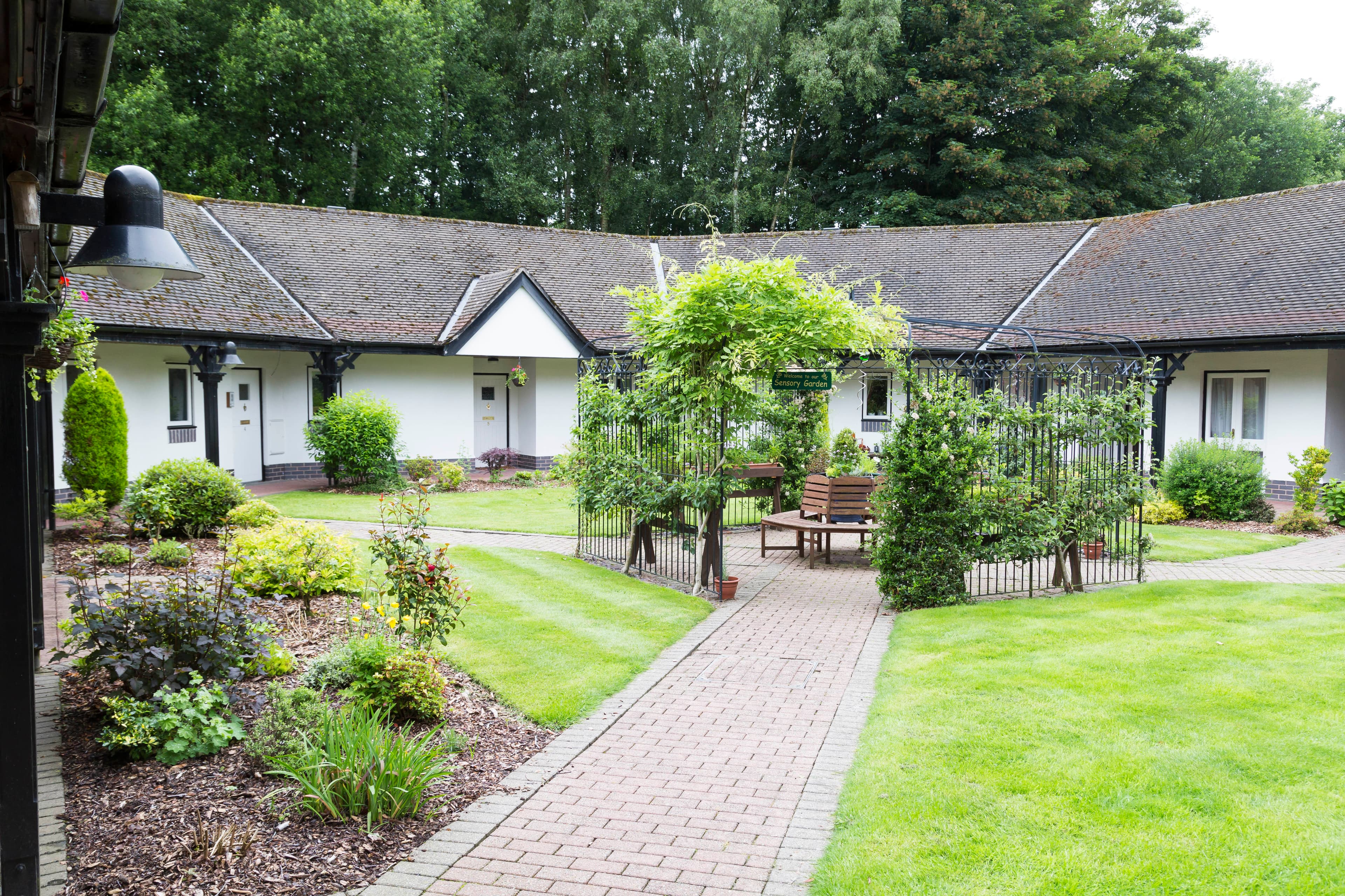 Garden at Prestbury Beaumont Care Home in Macclesfield, Cheshire