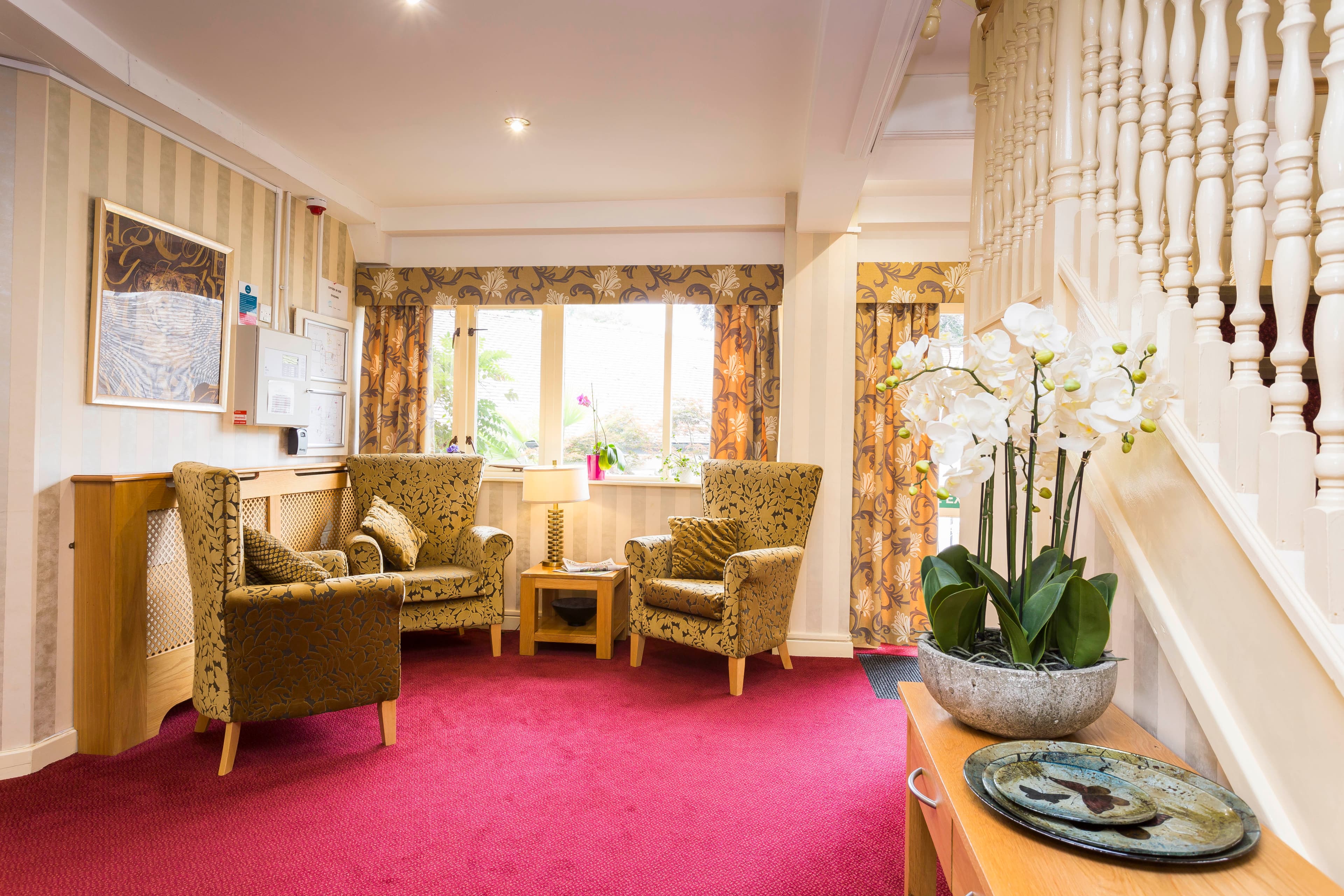 Reception at Prestbury Beaumont Care Home in Macclesfield, Cheshire