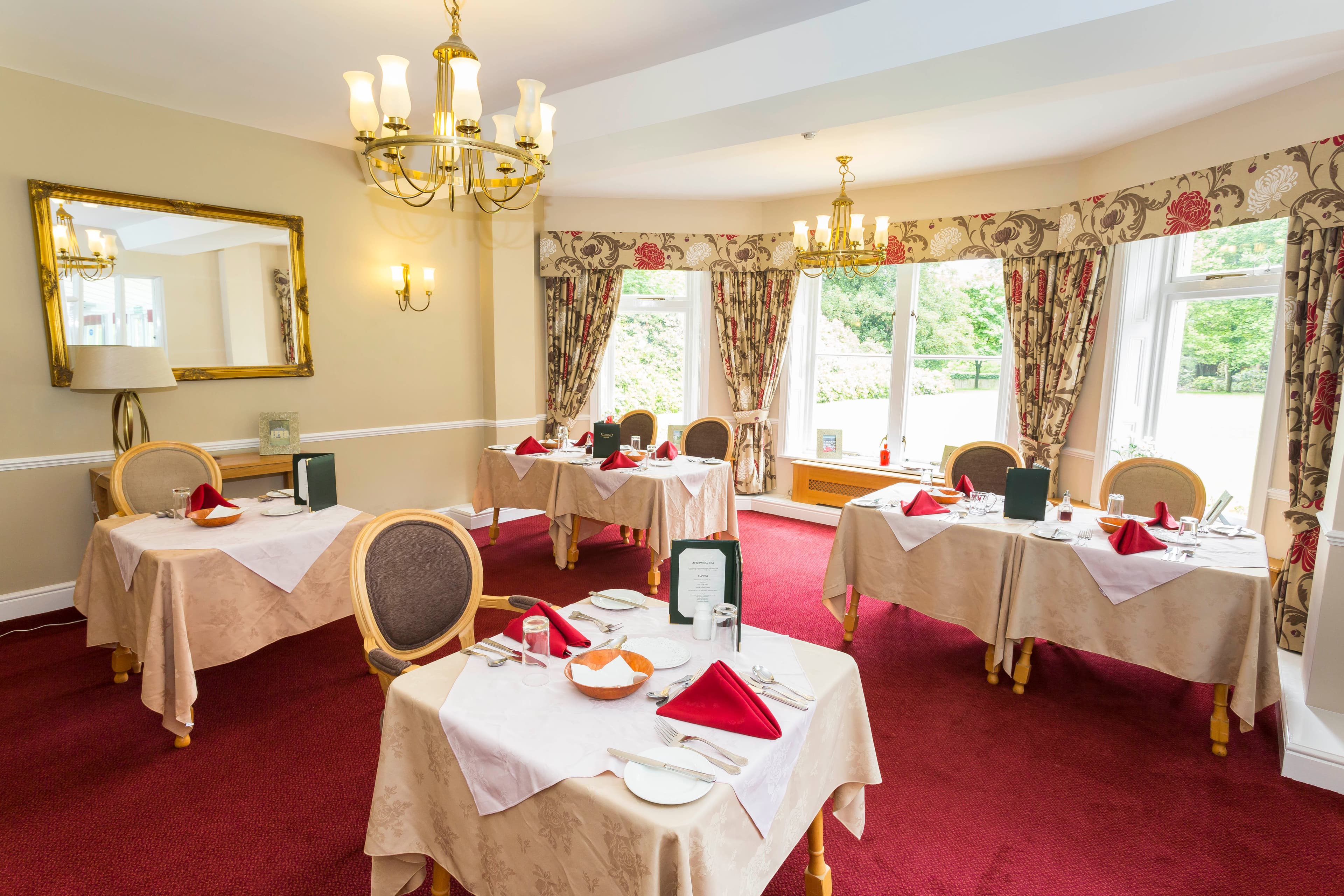 Dining Room at Prestbury Beaumont Care Home in Macclesfield, Cheshire