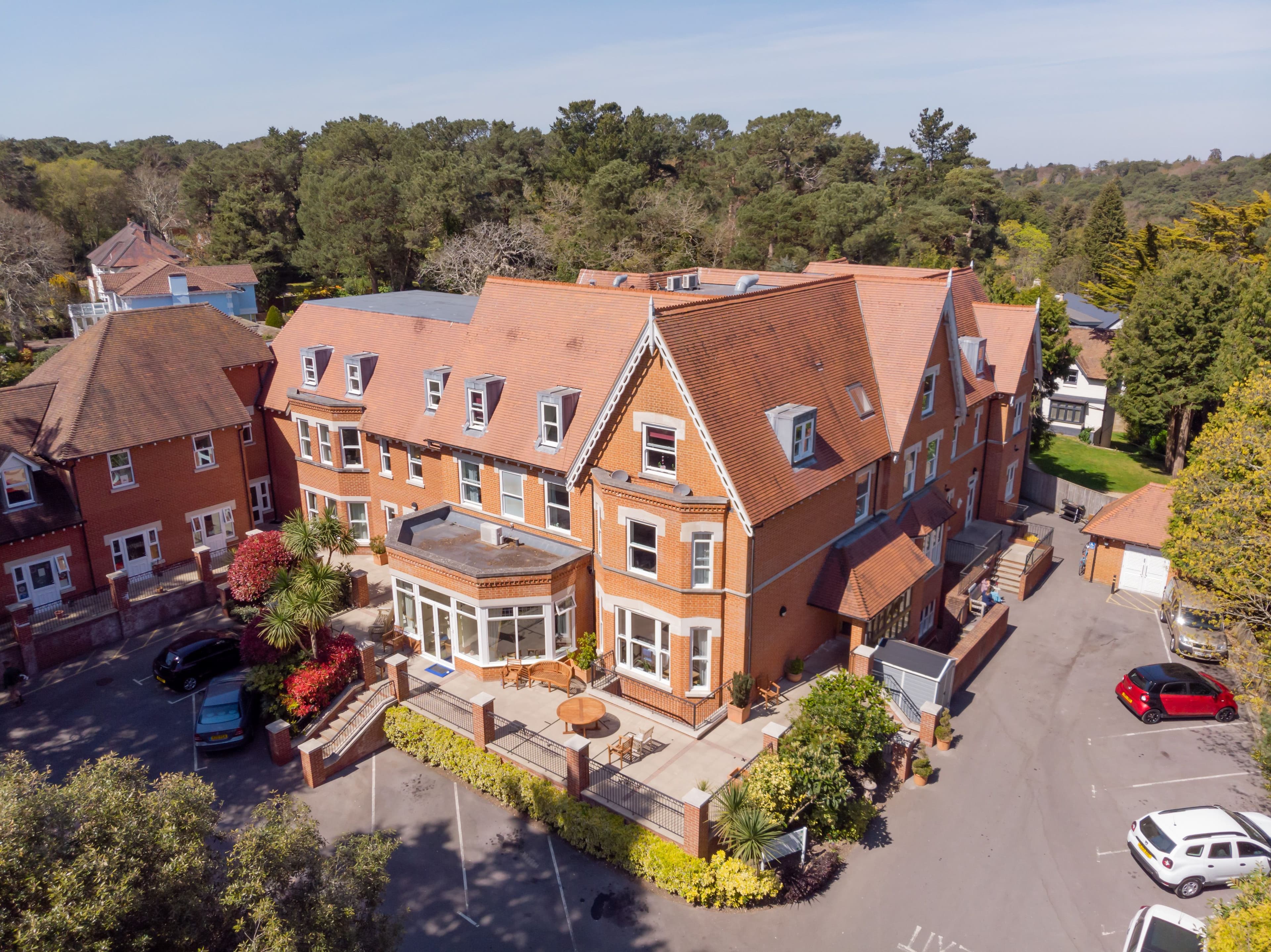 Exterior of Branksome Park care home in Poole, Dorset