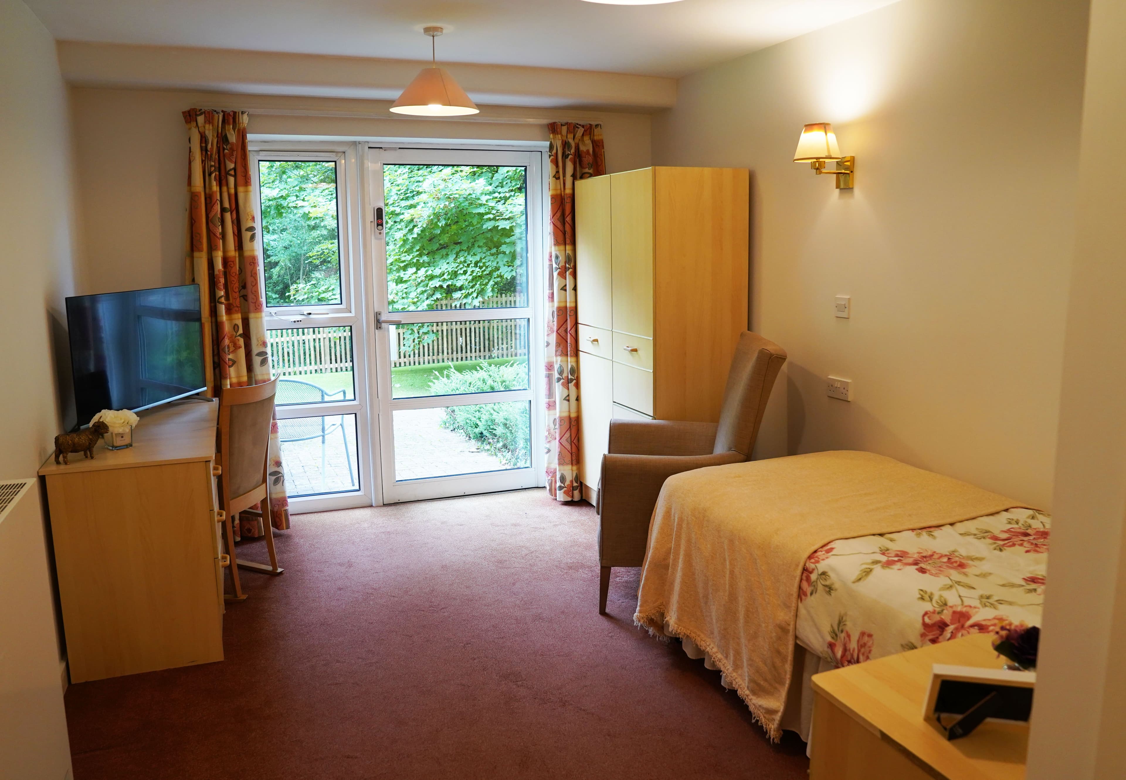 Bedroom at Brambles Court Care Home Redditch, Worcestershire