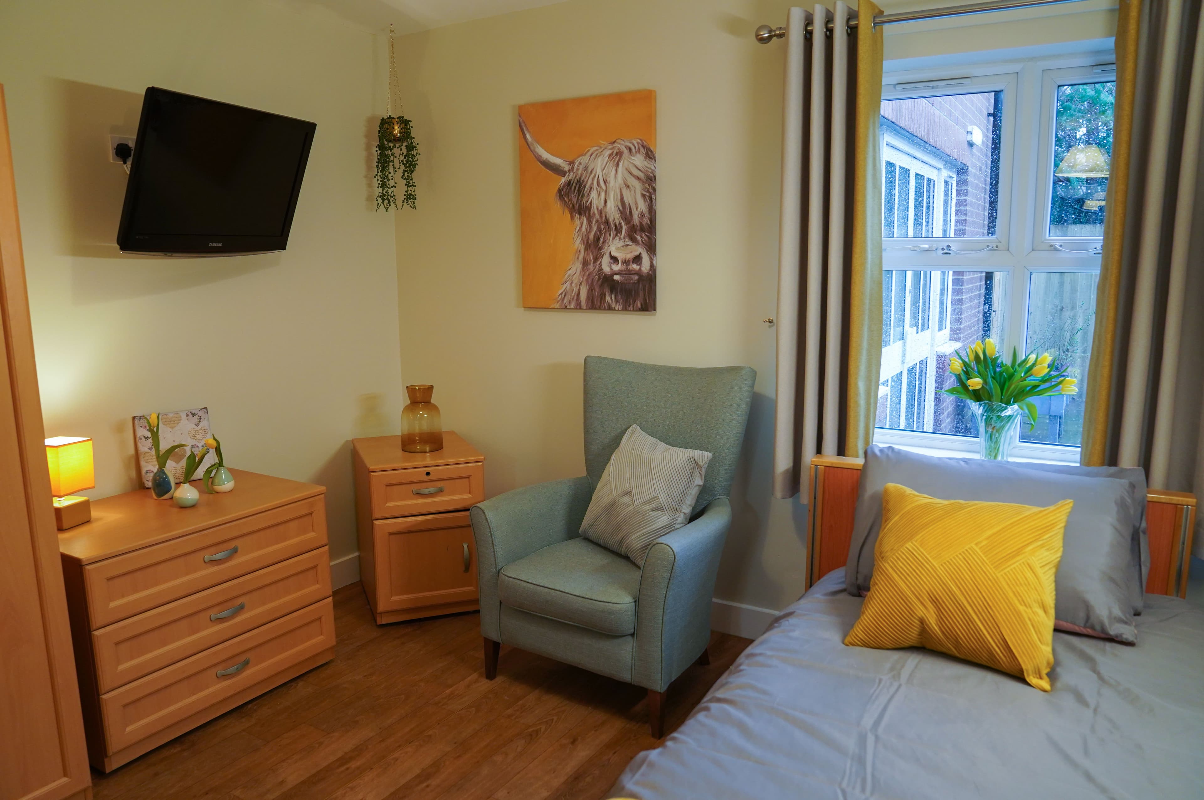 Bedroom at Rushyfields Residential & Nursing, Brandon, Durham