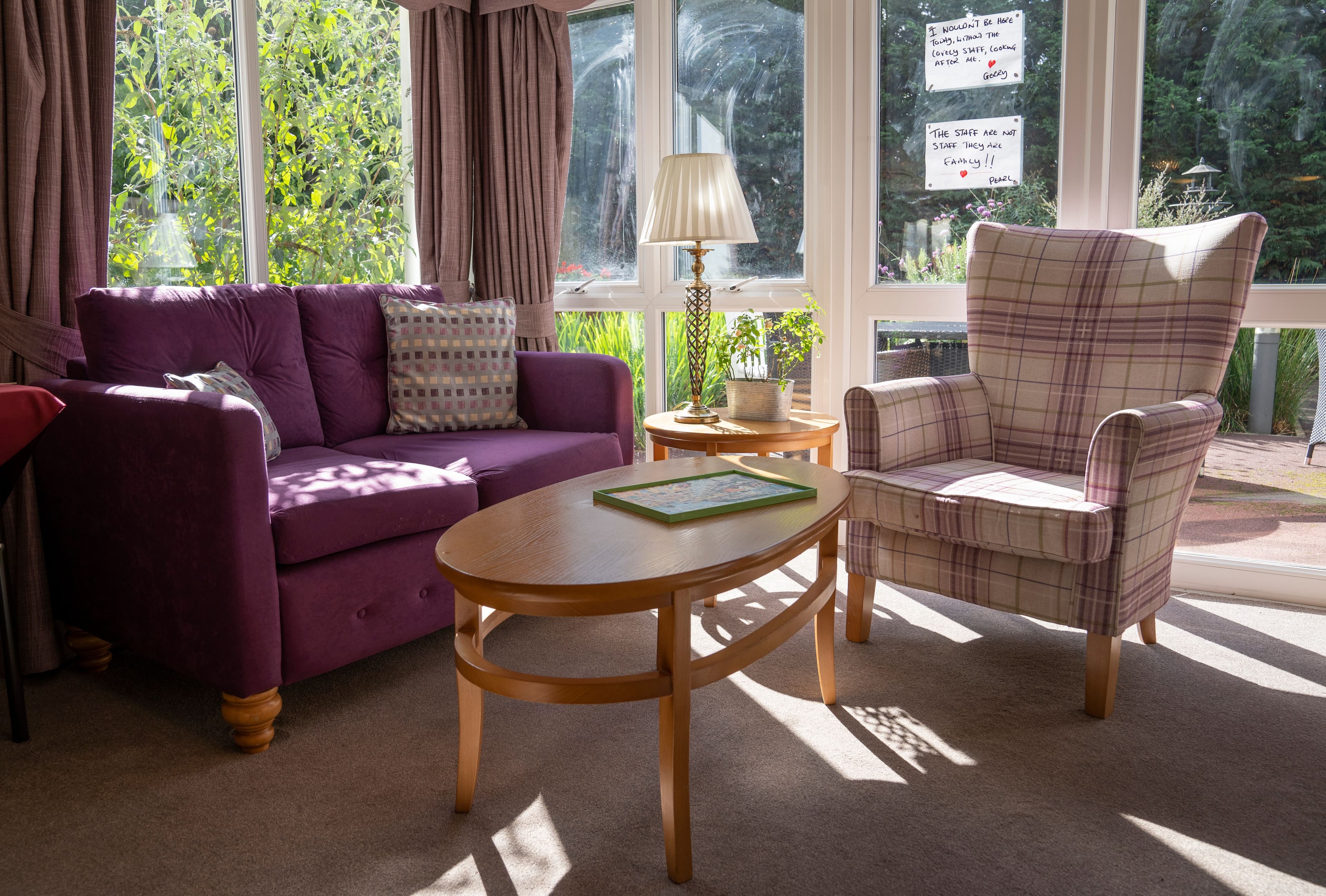 Lounge of Haven care home in Pinner, London