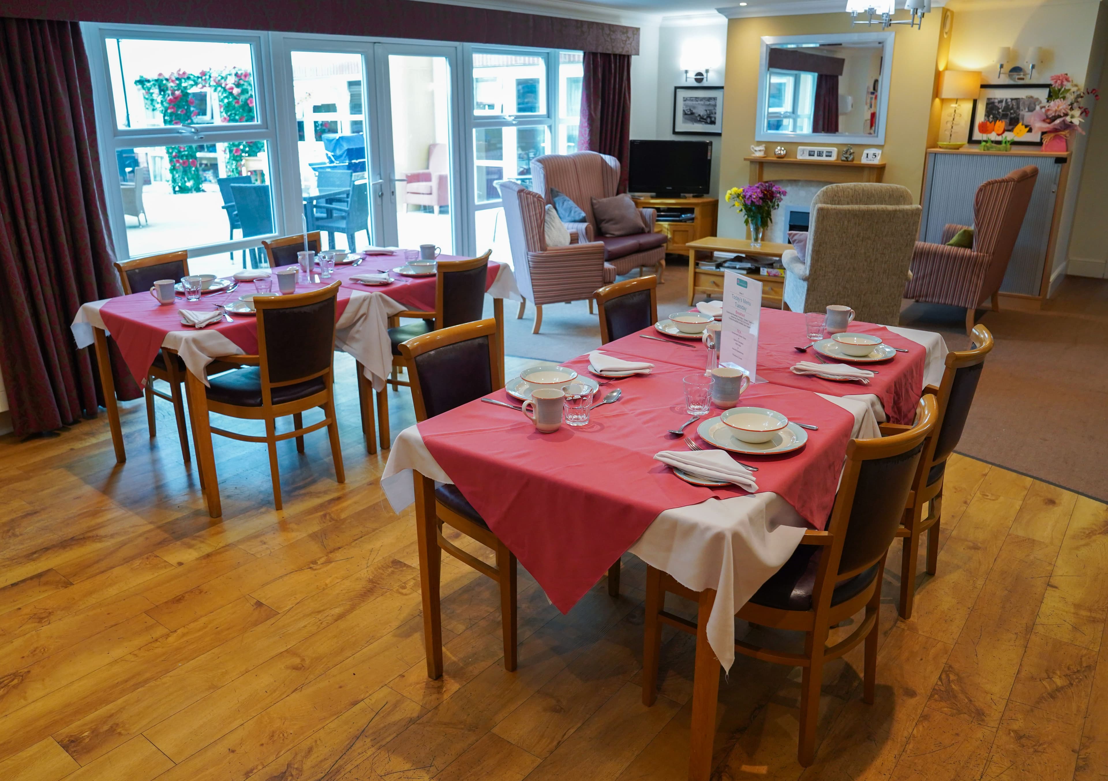 Dining room of Park View in Sheffield, South Yorkshire