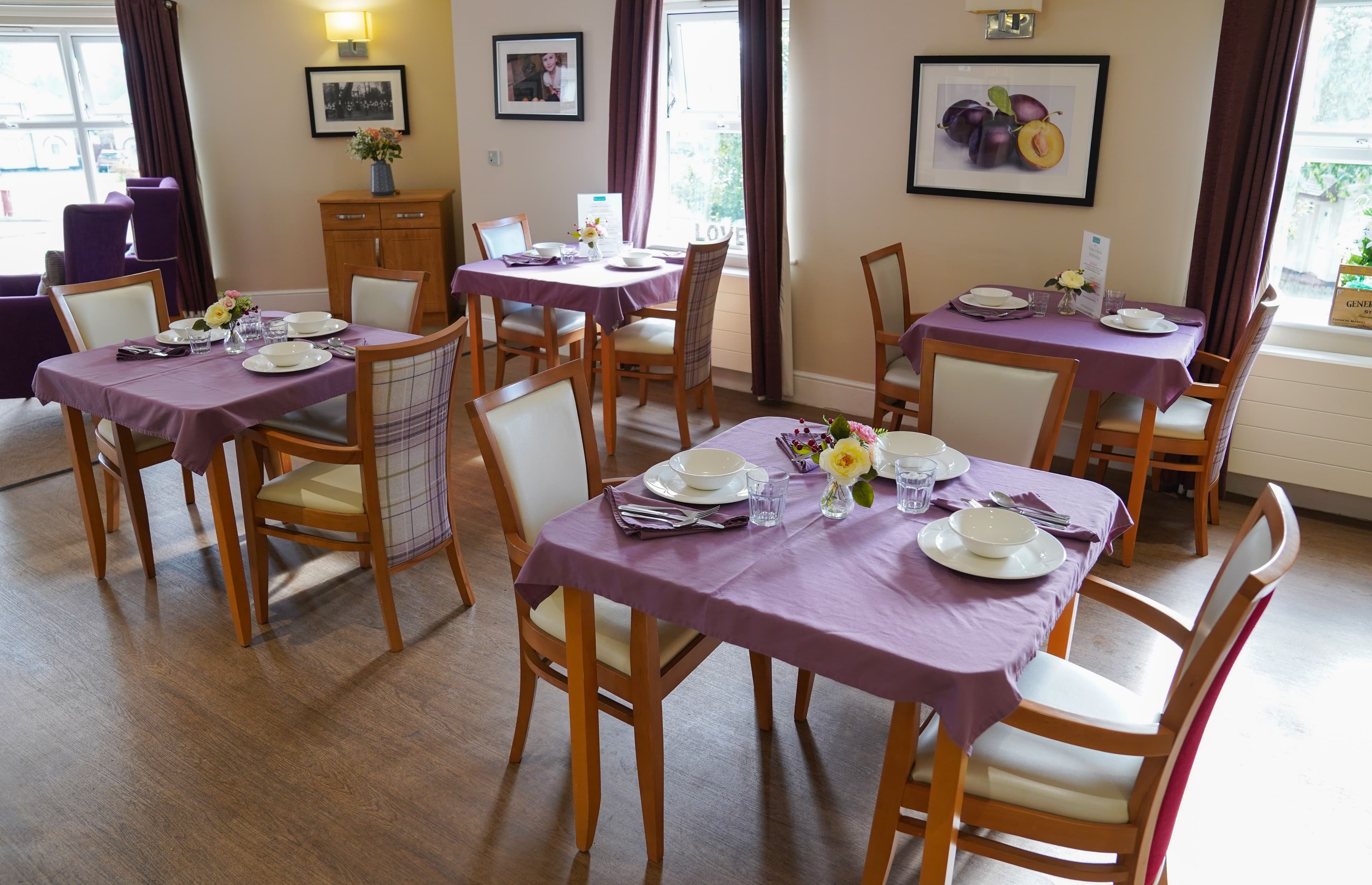 Dining room of Highcroft Hall in Wolverhampton, West Midlands