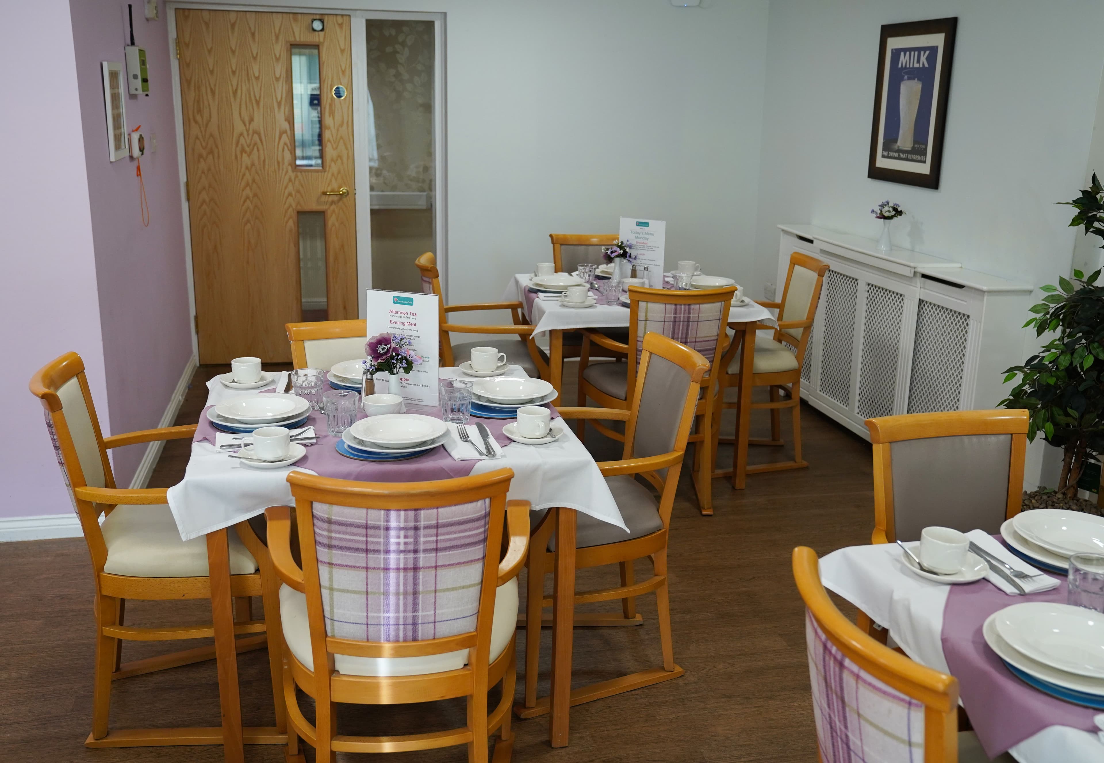 Dining room of Lammas House in Coventry, West Midlands