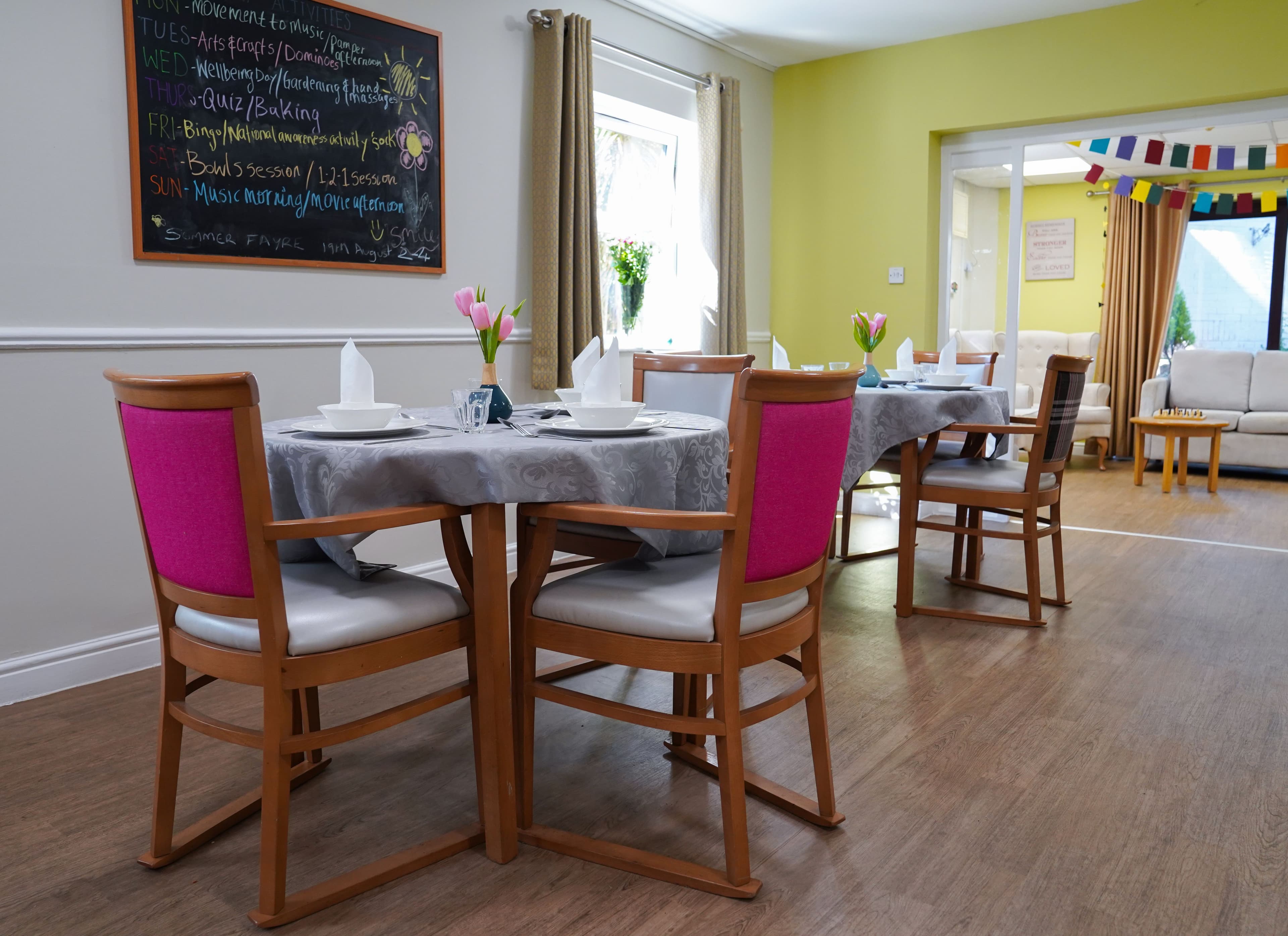 Dining Area at Sherwood Forest, Normanton, Derbyshire