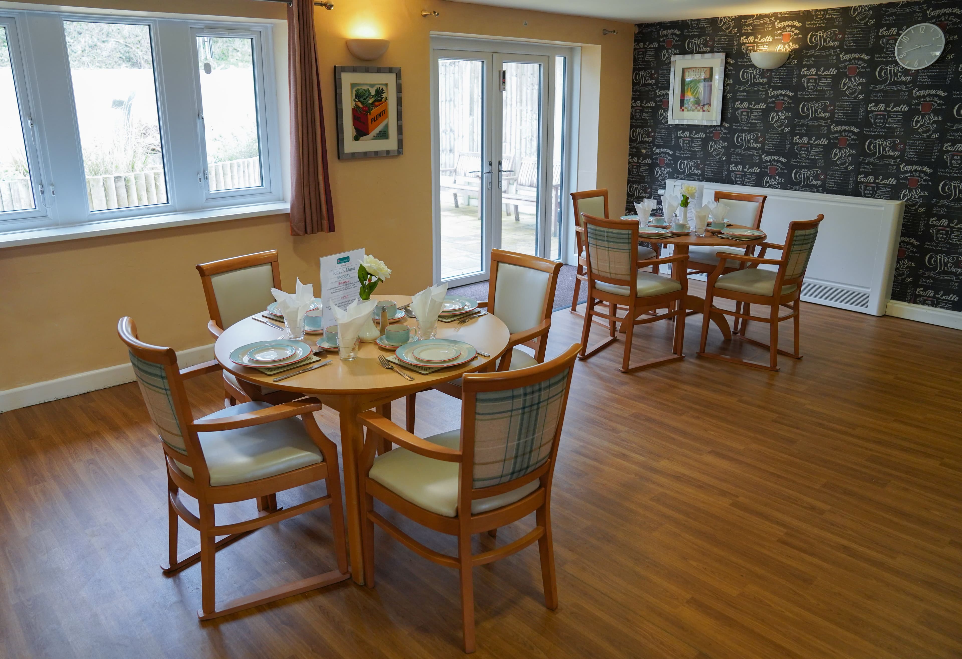 Dining room of Peel Gardens in Colne, Lancashire