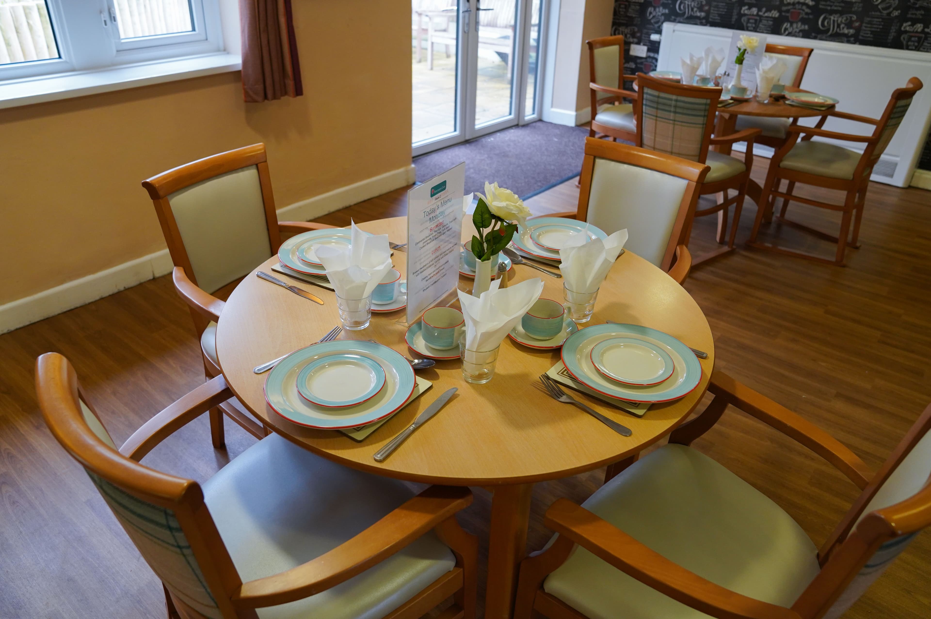 Dining room of Peel Gardens in Colne, Lancashire