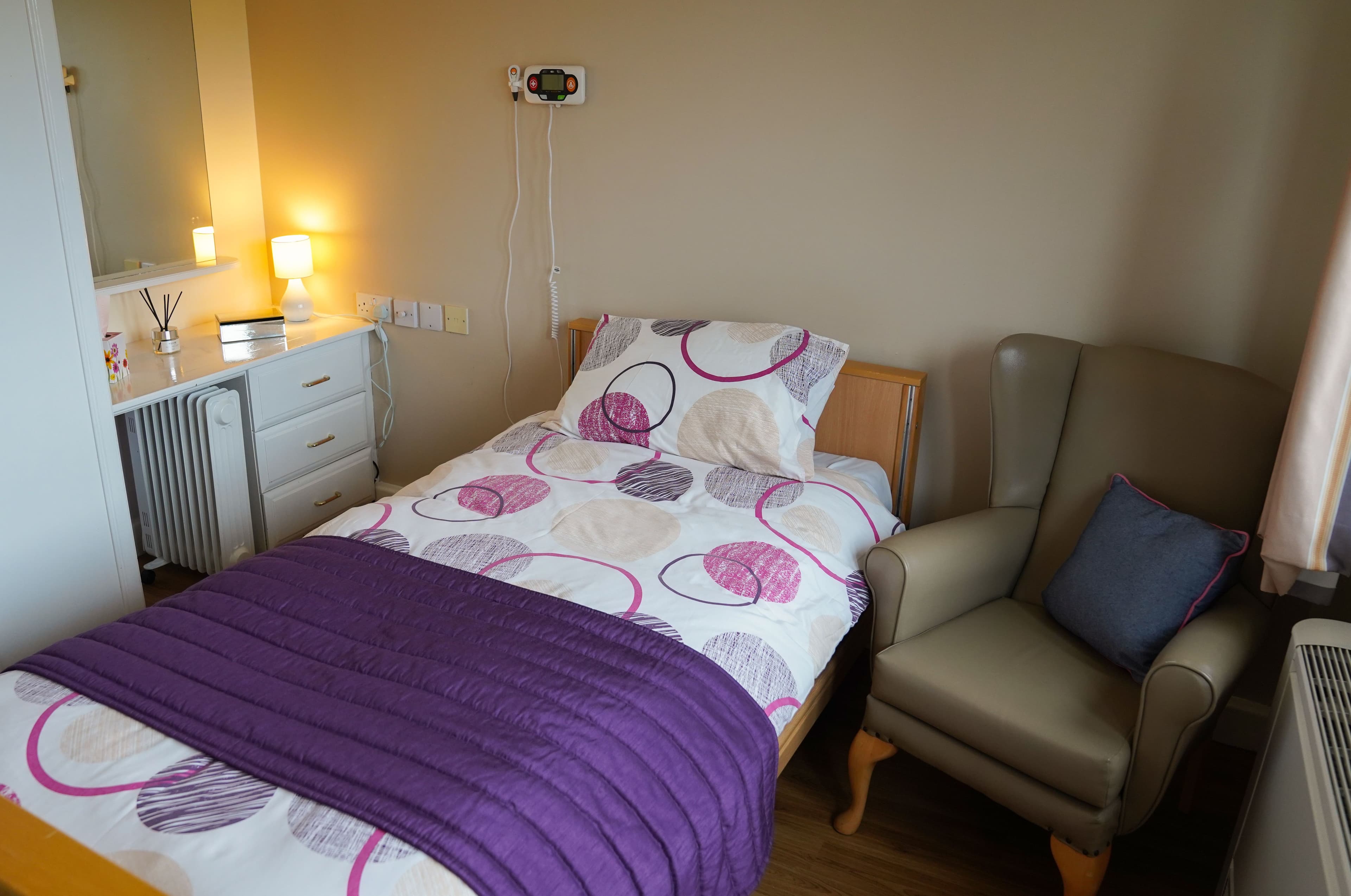 Bedroom of Peel Gardens in Colne, Lancashire