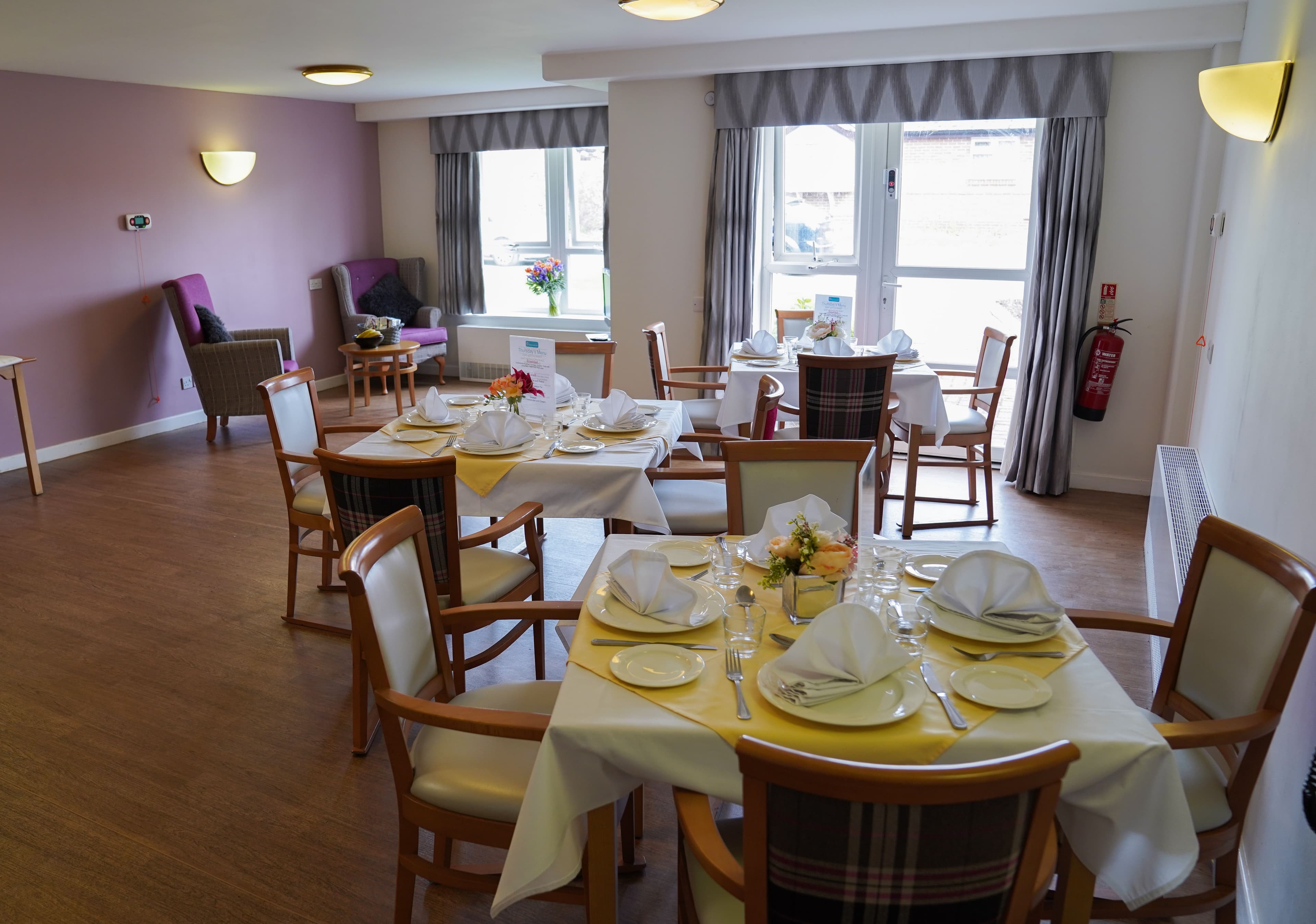 Dining room of Heathlands in Pershore, Worcestershire