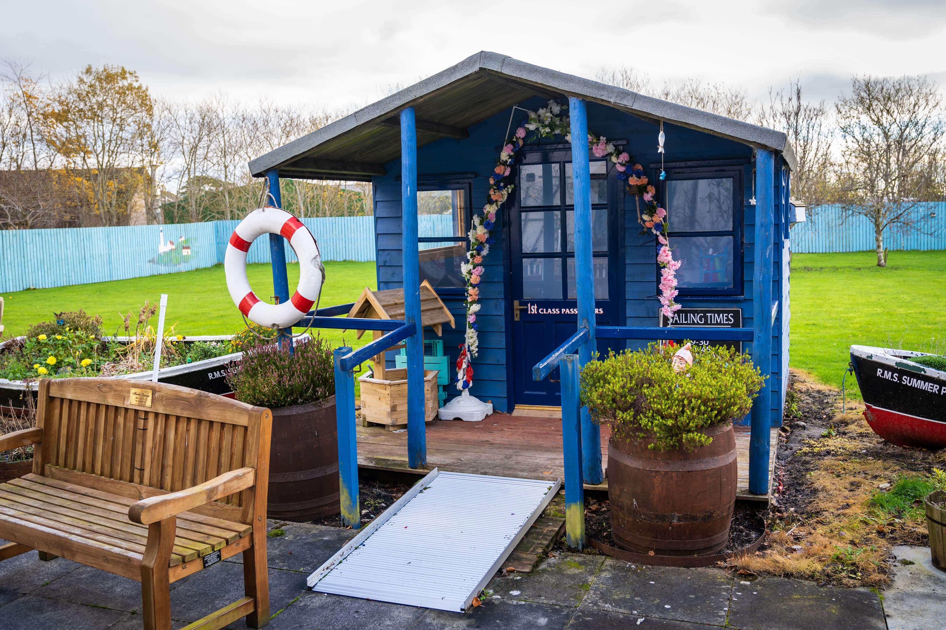 Garden at The Meadows Care Home, Dornoch, Scotland