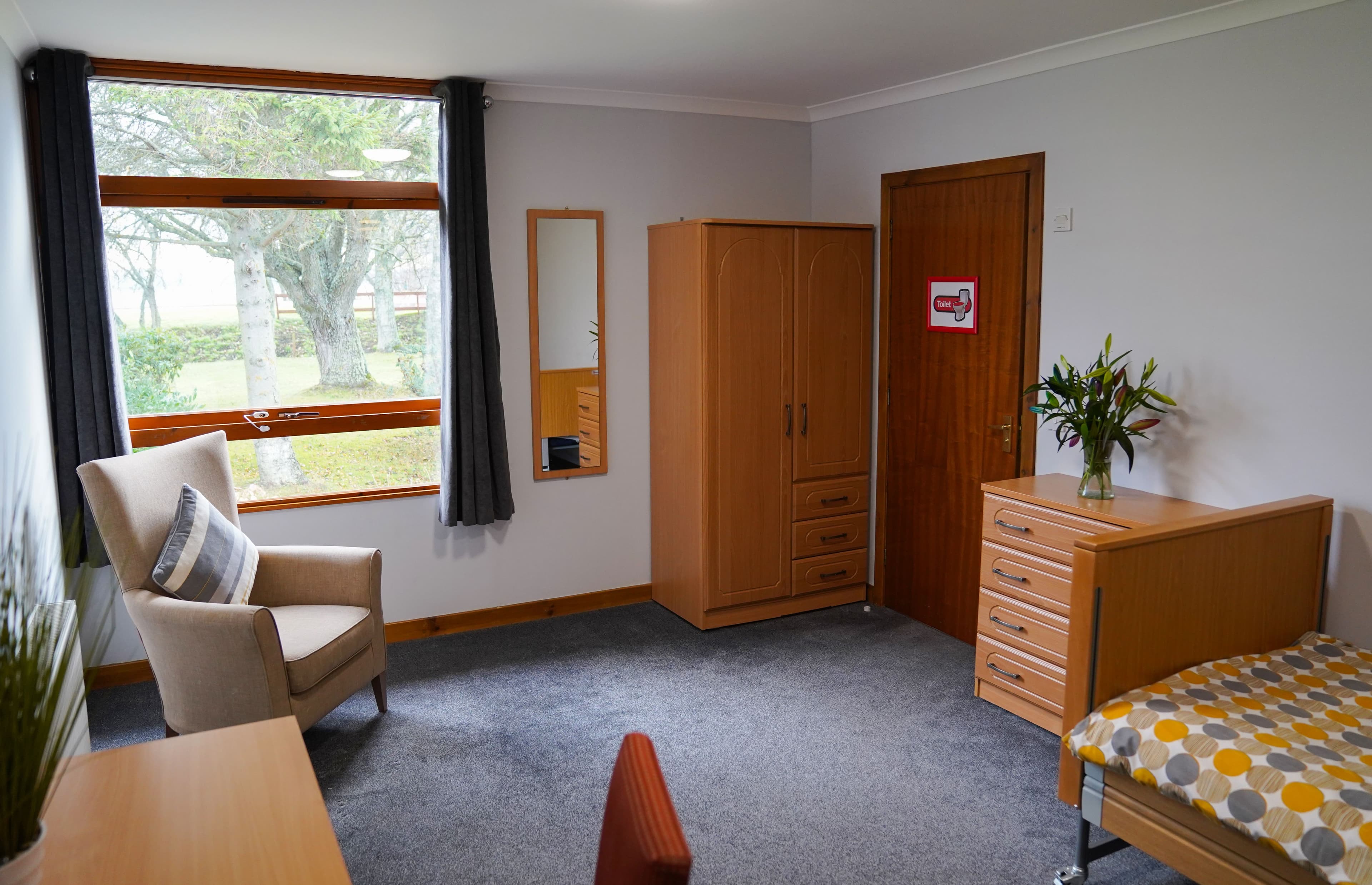 Bedroom of Hull Hall in Invergordon, Scotland