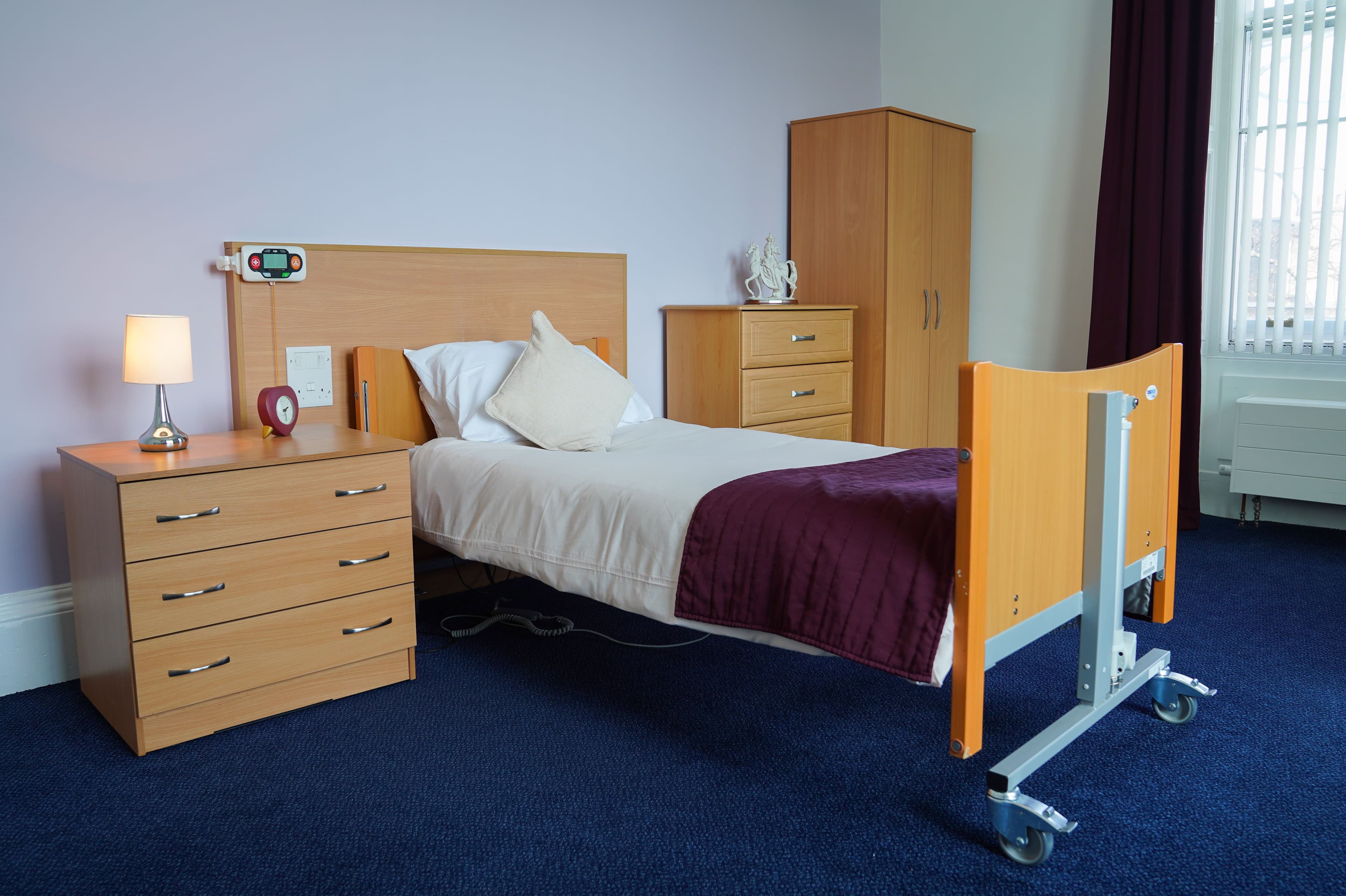 Bedroom at Camila House Care in Edinburgh, Scotland