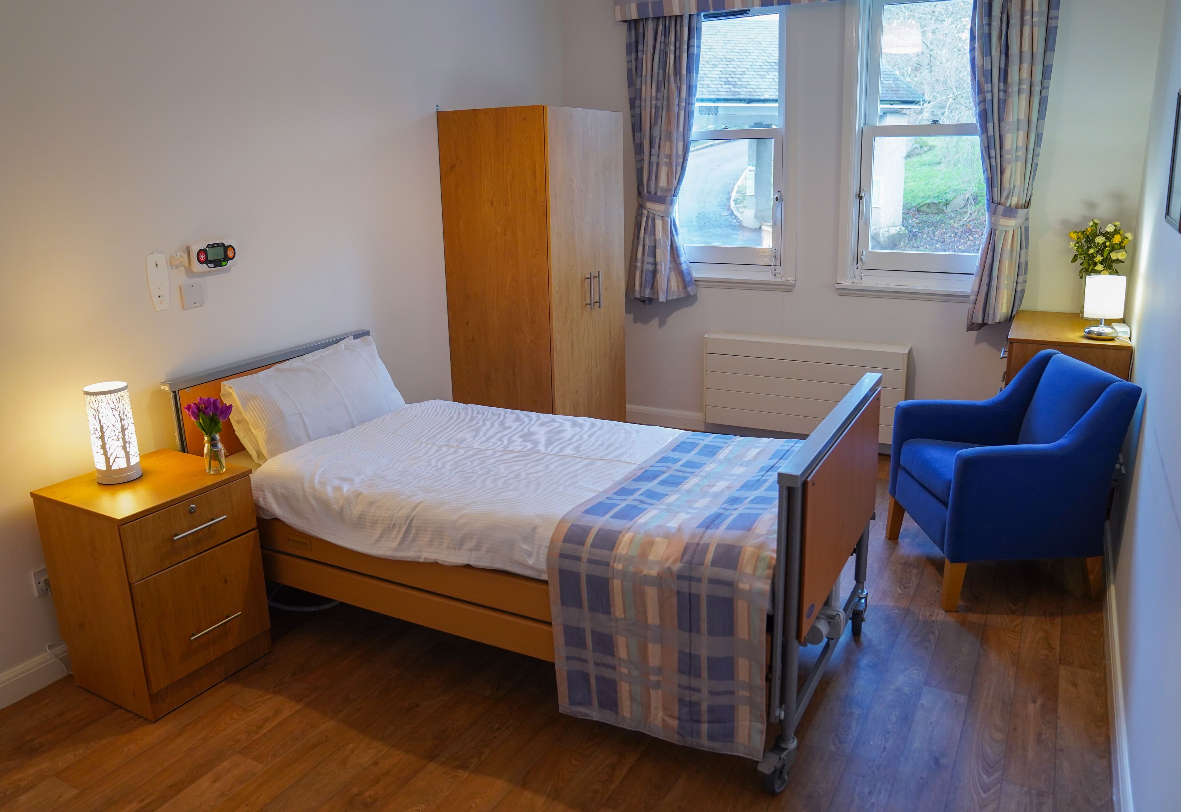 Bedroom of Pitcairn Lodge in Westhill, Scotland