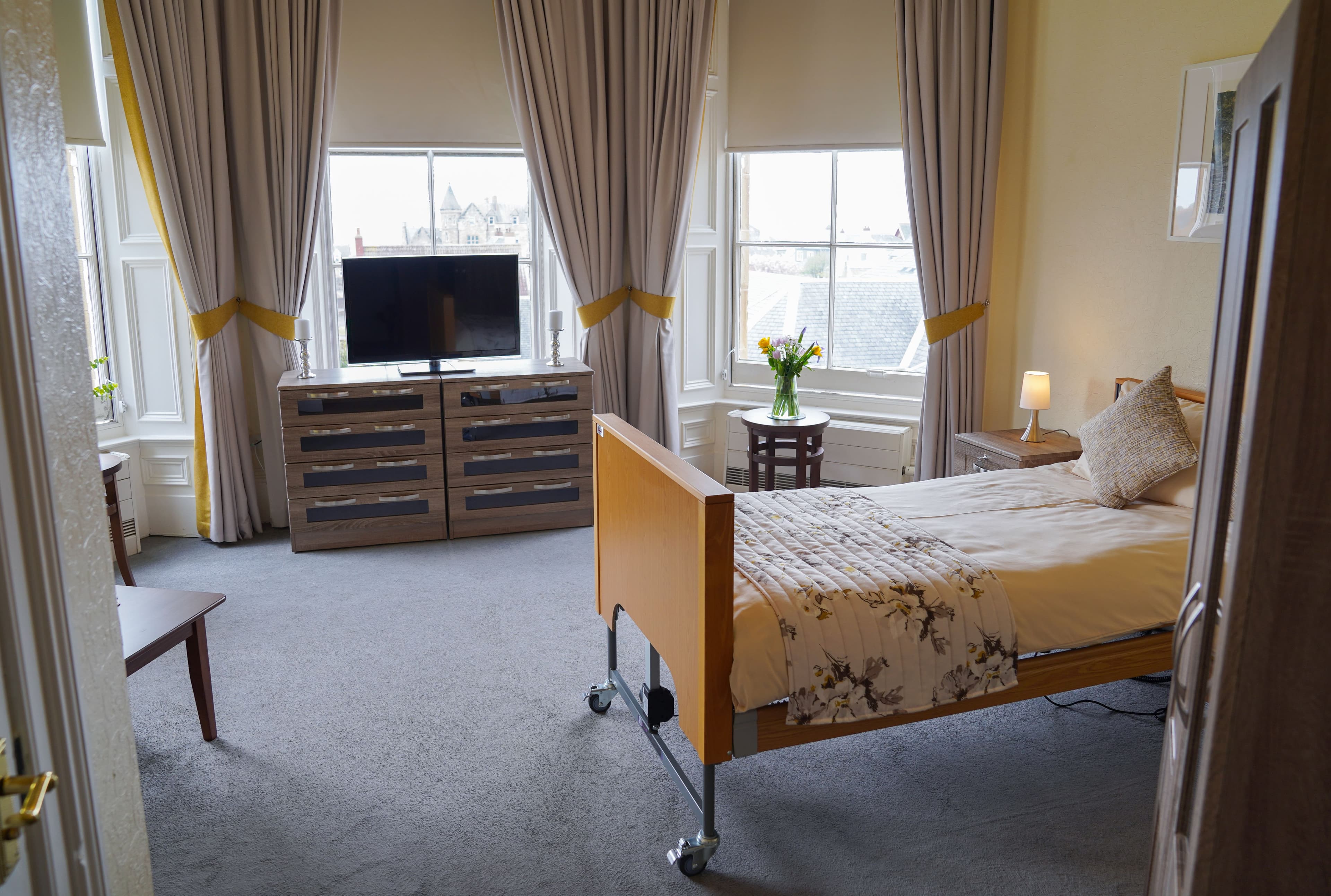 Bedroom of Glenfairn House in Ayr, Scotland