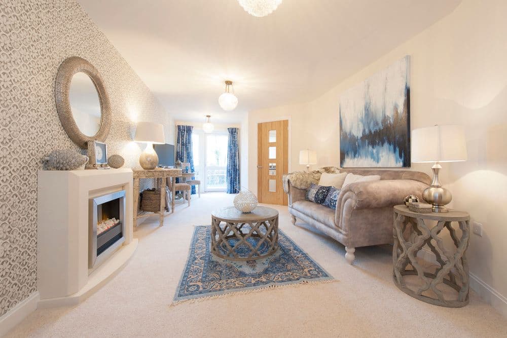 Living Room at Shackleton Place Retirement Development in Devizes, Wiltshire