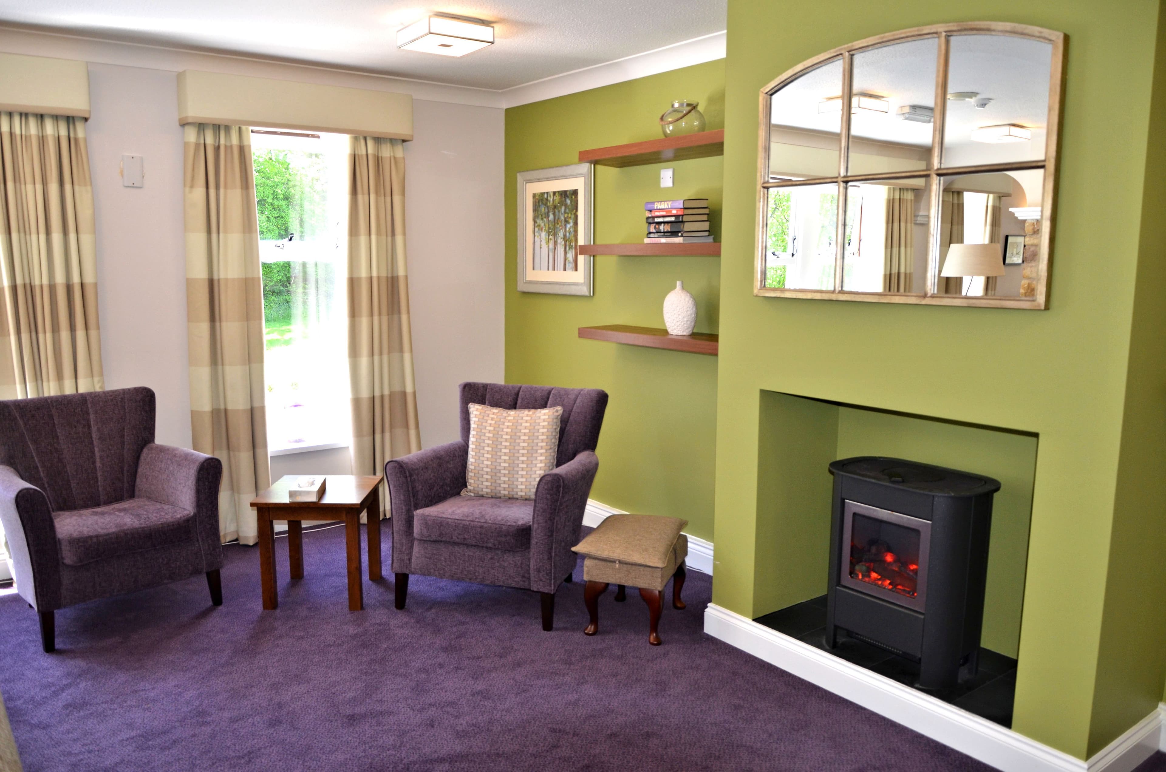 Communal Lounge of Laurel Bank Care Home in Lancaster, Lancashire