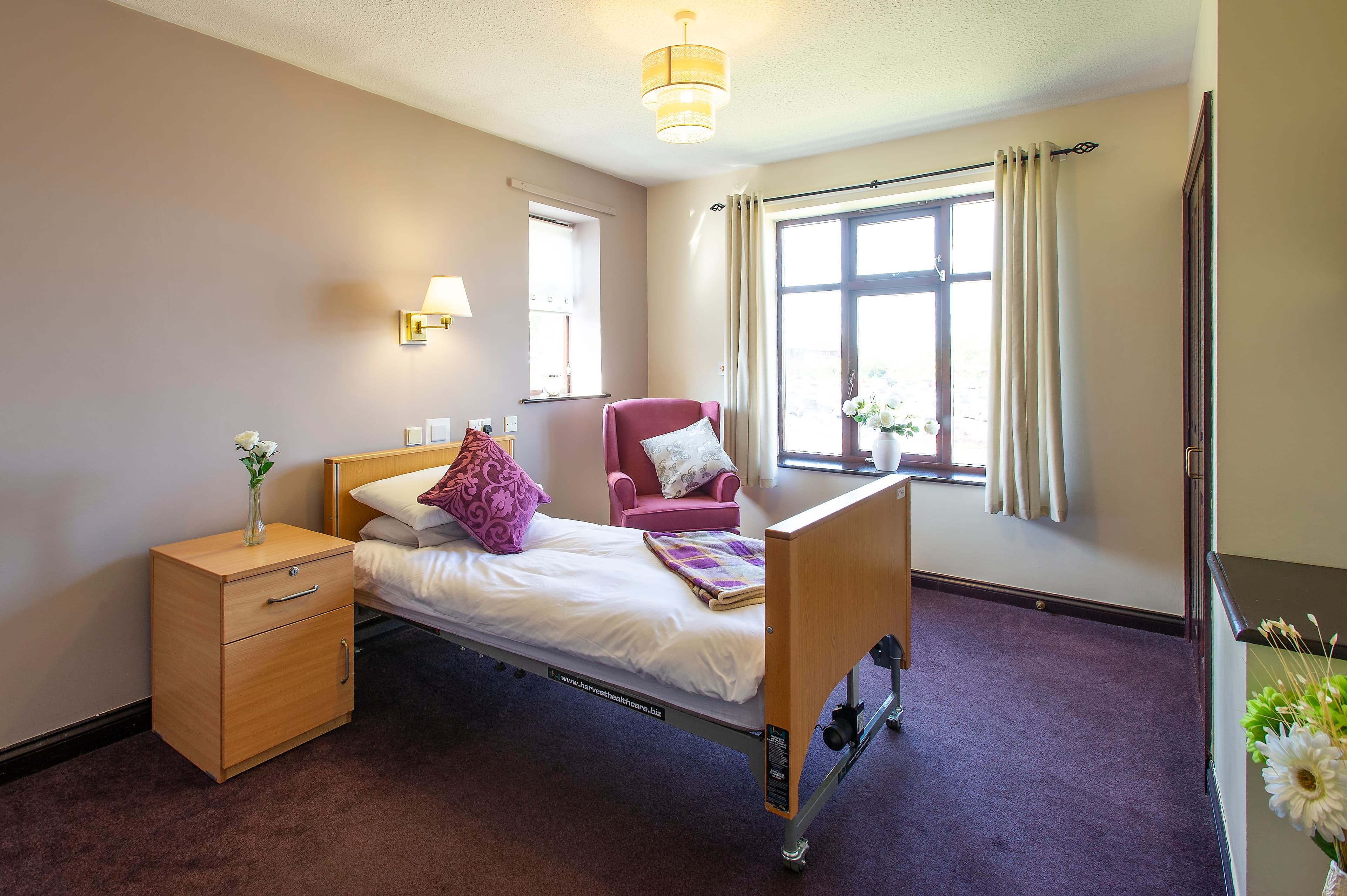 Bedroom at Dalby Court Care Home in Middlesborough, Yorkshire