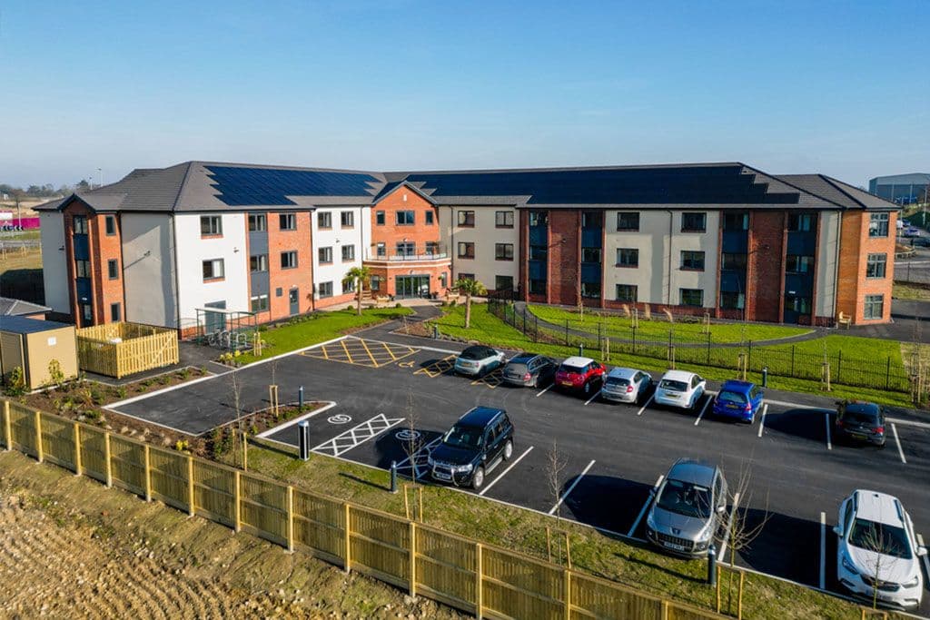 Exterior of Broadlands Lodge care home in Keswick, Norfolk