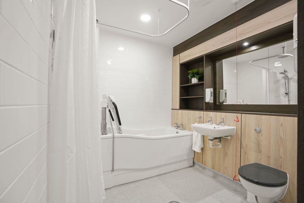 Bathroom of Broadlands Lodge care home in Keswick, Norfolk